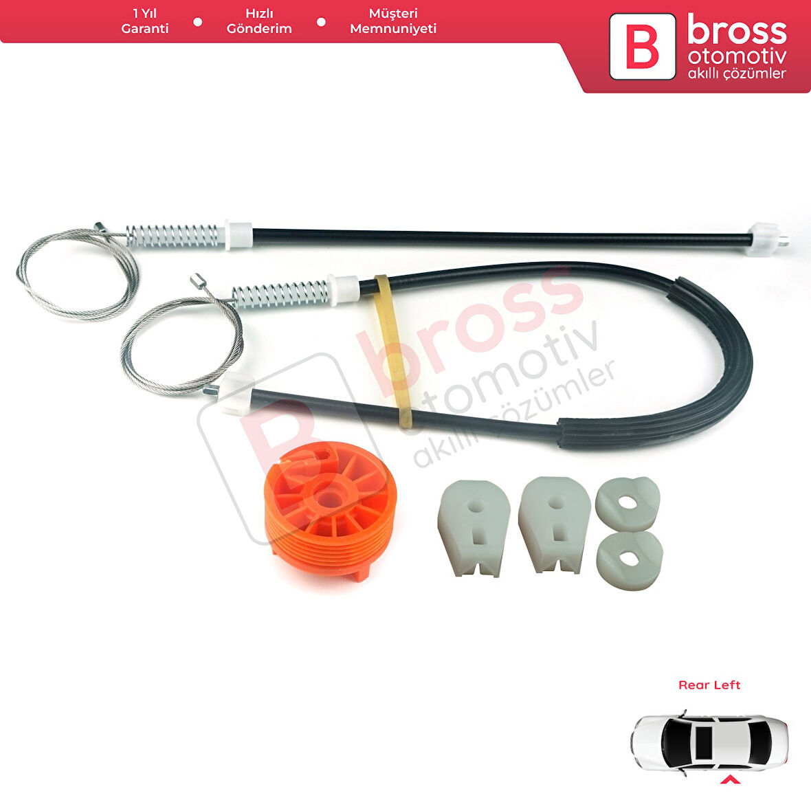 Peugeot 307 3B 2003-2009 Cabriolet Convertible 9222V9 İçin Elektrikli Ön Sağ Cam Kriko Tamir Seti