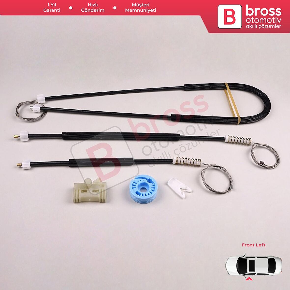 Peugeot 306 1992-2003 4/5 Kapı Hatchback Sedan SW 9221C2 İçin Elektrikli Ön Sol Cam Kriko Tamir Seti