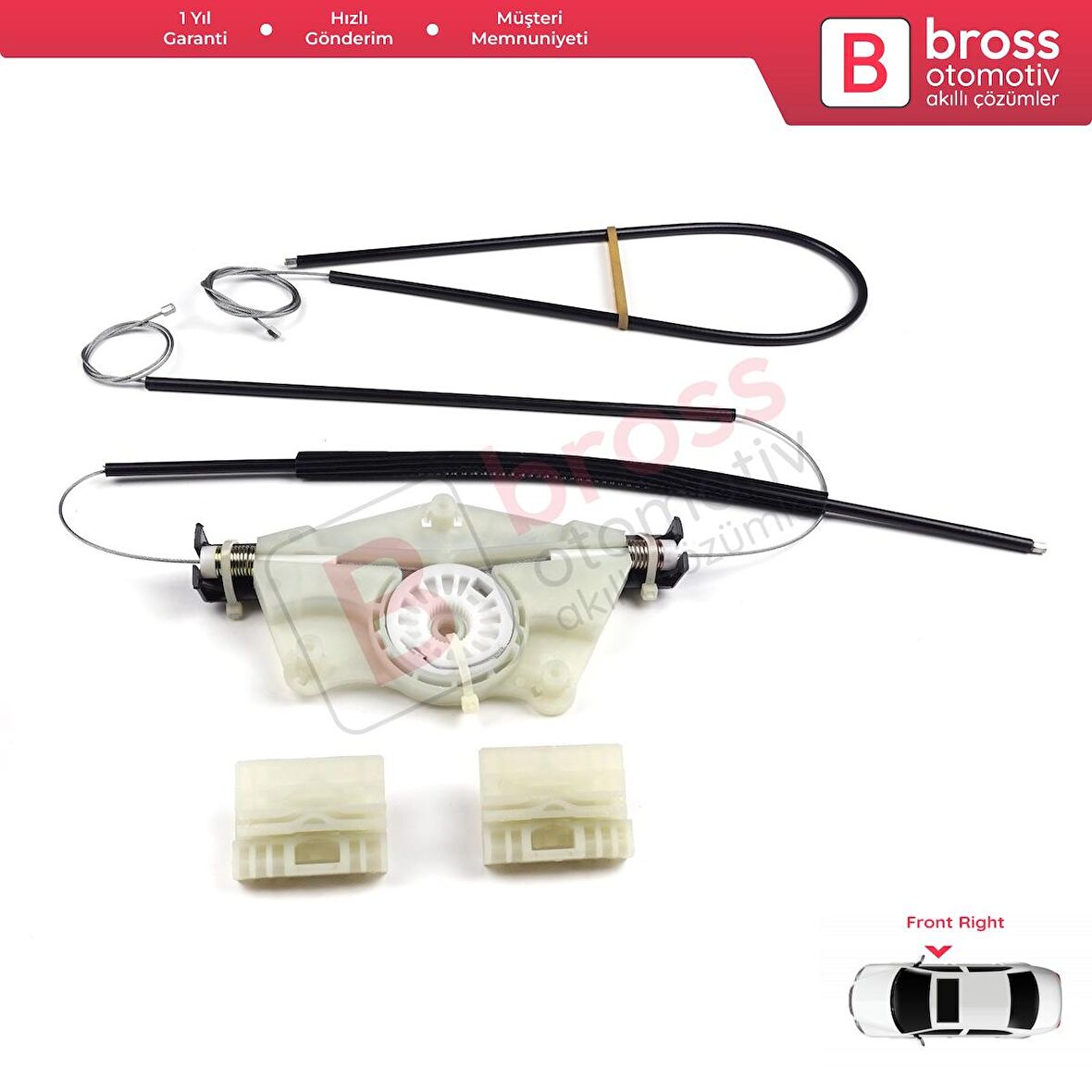 VW Golf MK5 A5 1K 1K1 2003-2009 3 Kapı HB Coupe 1K3837461 İçin Elektrikli Sol Cam Kriko Tamir Seti