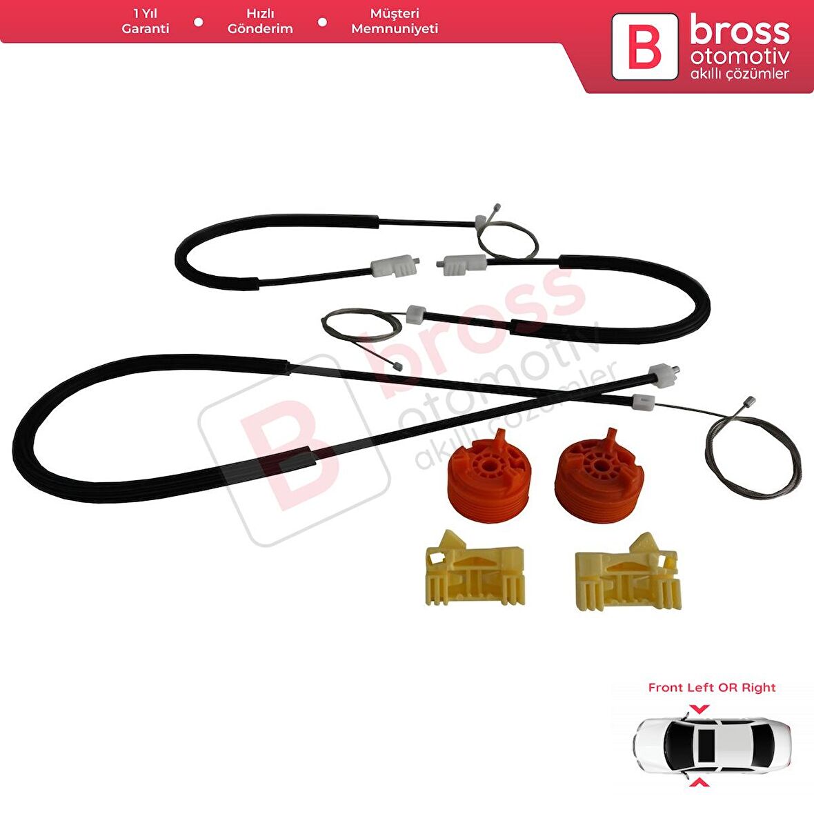 Mercedes CLK W209 C209 A209 2002-2009 2-Kapı Coupe Convertible İçin Ön Sol Cam Kriko Tamir Seti