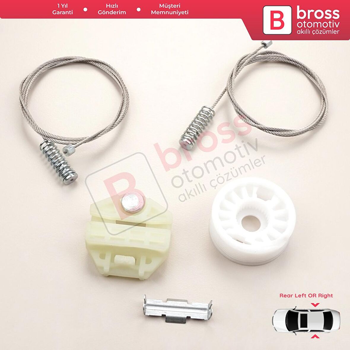 Saab 9-3 MK1 YS3D 1998-2003 900 NG 1994-1998 5-Kapı HB İçin Arka Sağ veya Sol Cam Kriko Tamir Seti