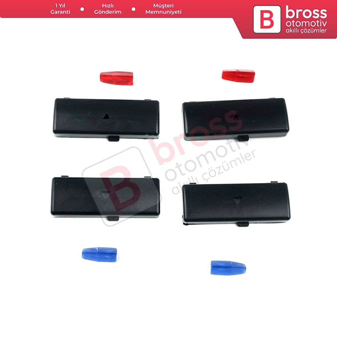 BMW X5 E53 E39 64116915812 İçin 4 Adet Klima Kontrol Isı Sıcaklık Arttırma Azaltma Düğme Kapak Seti