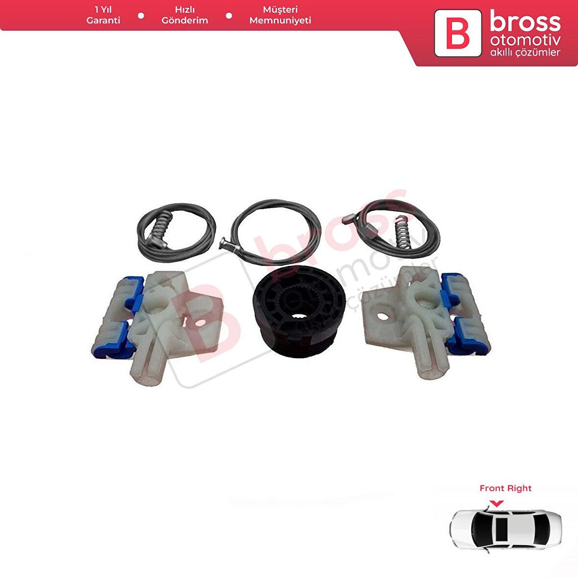 VW Golf MK6 A6 5K 5K1 AJ5 2008-20014 5-Kapı 5K0837462 İçin Elektrikli Ön Sağ Cam Kriko Tamir Seti