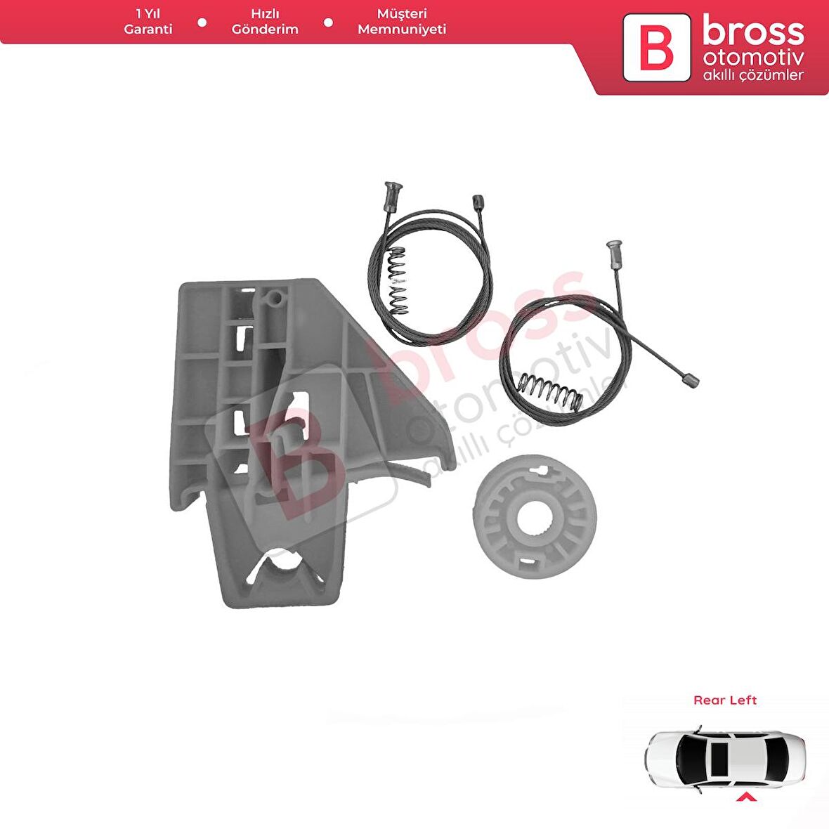 Skoda Octavia MK2 A5 1Z 2004-2013 4/5-Kapı 1Z0839655 İçin Elektrikli Arka Sol Cam Kriko Tamir Seti