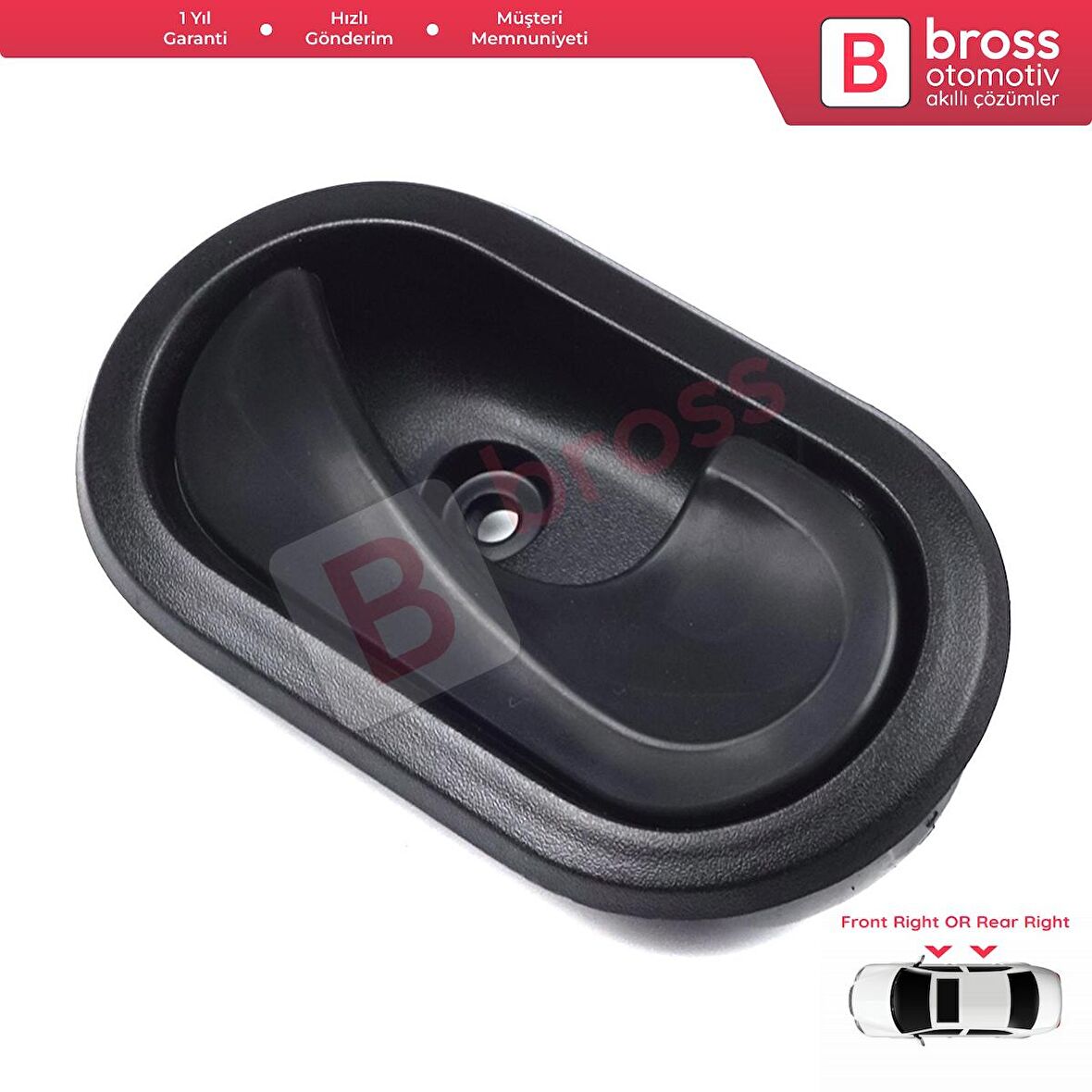 Dacia İçin Ön veya Arka Sağ İç Kapı Siyah Açma Kolu