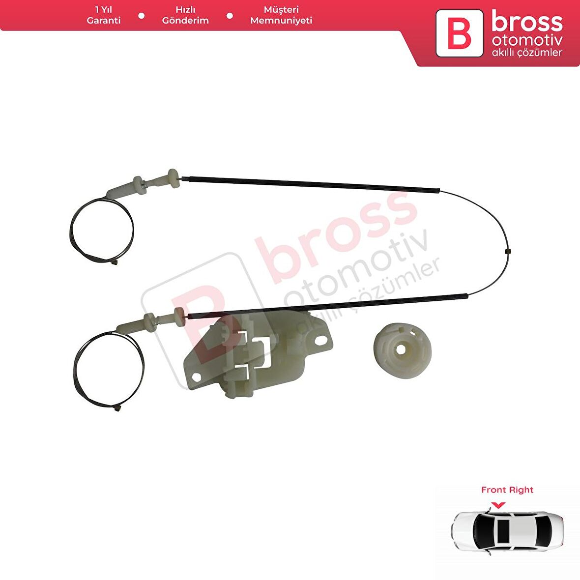 Hyundai Starex H-1 Grand MK2 TQ 2007–2024 824044H010 İçin Elektrikli Ön Sağ Cam Kriko Tamir Seti