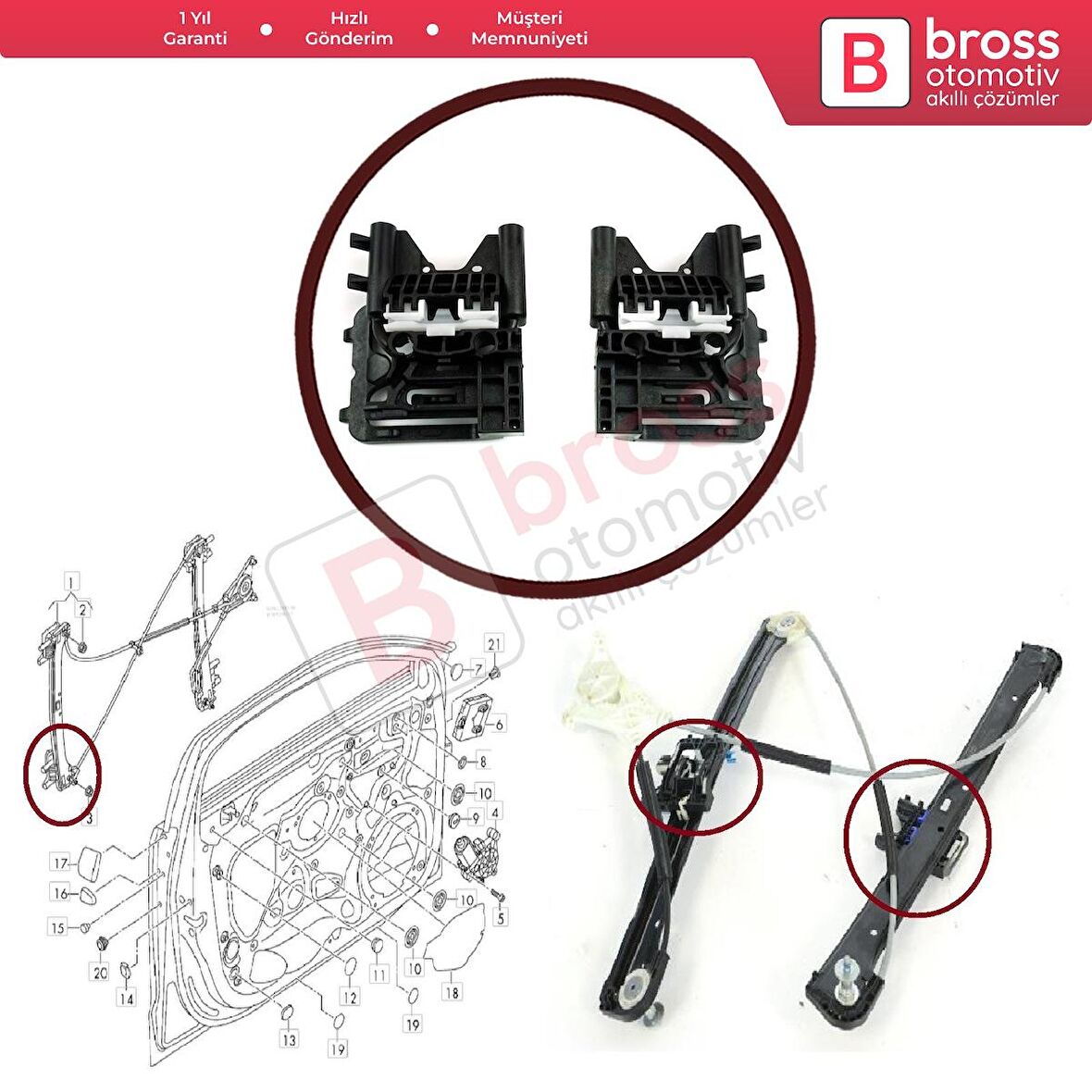 Audi A3 S3 Sportback 8V MK3 İçin Ön Cam Kriko Klips Seti 8V4837461 8V4837462