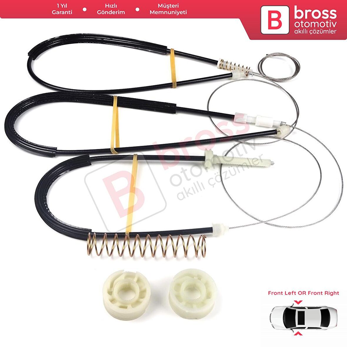 BMW 5 Series F10 F18 F11 4/5 Kapı 2009-2017 51337182131 İçin Ön Sol Cam Kriko Tamir Seti