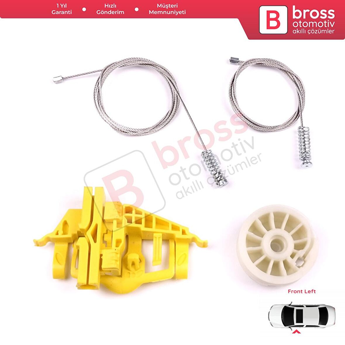 Ram ProMaster City 2015-2022 4-Kapı 68366052AA İçin Ön Sağ Cam Kriko Tamir Seti