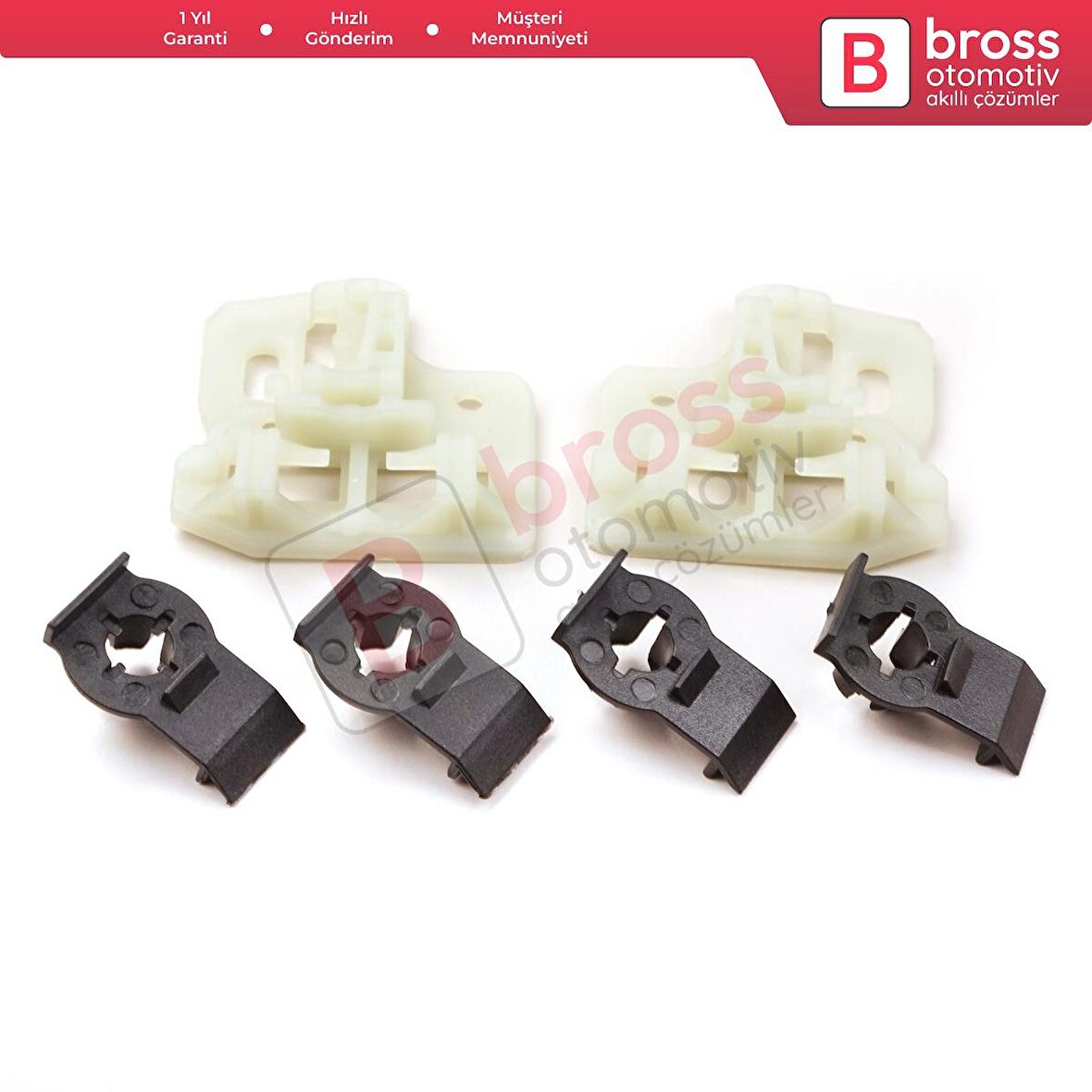 BMW X5 E53 1999-2007 İçin Ön Sol ve Sağ Kapı Cam Kriko Klips Seti
