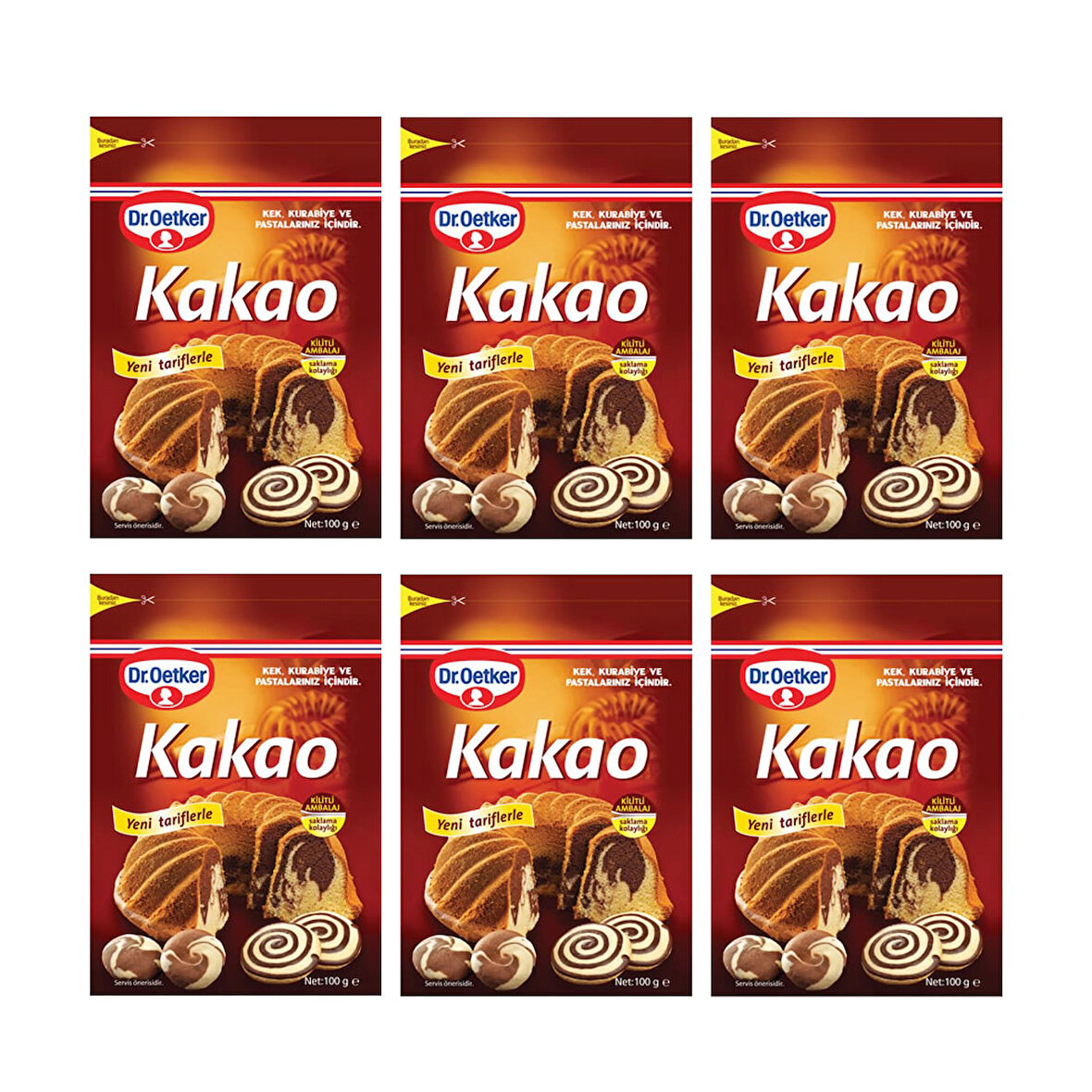 Dr. Oetker Kakao 100 Gr x 6 Adet