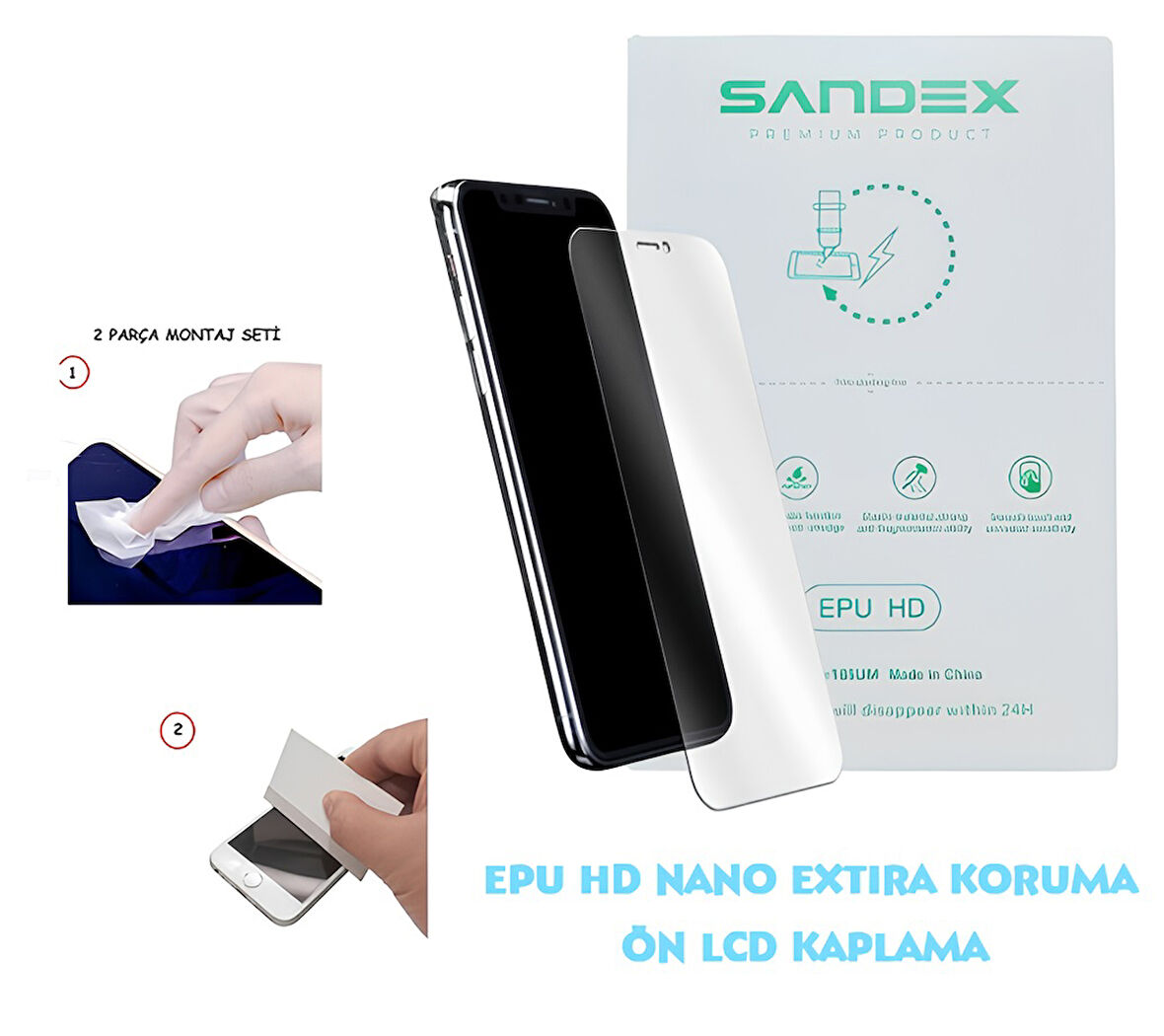 iPhone XR NANO Ekran Koruyucu Esnek ULTRA İnce - SANDEX - EPU HD