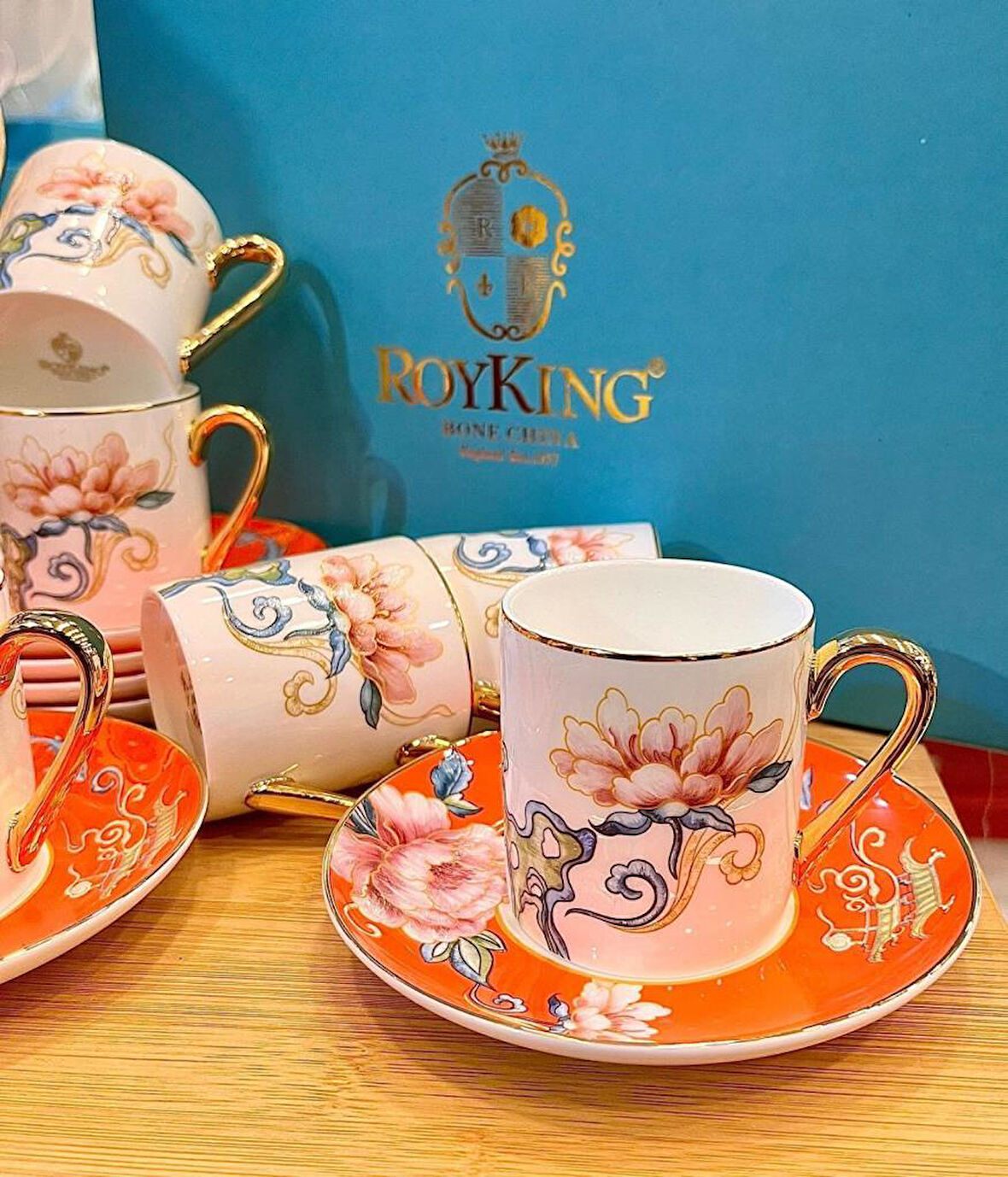 ROYKING MİLENA 6 LI KAHVE FİNCANI BONE CHINA