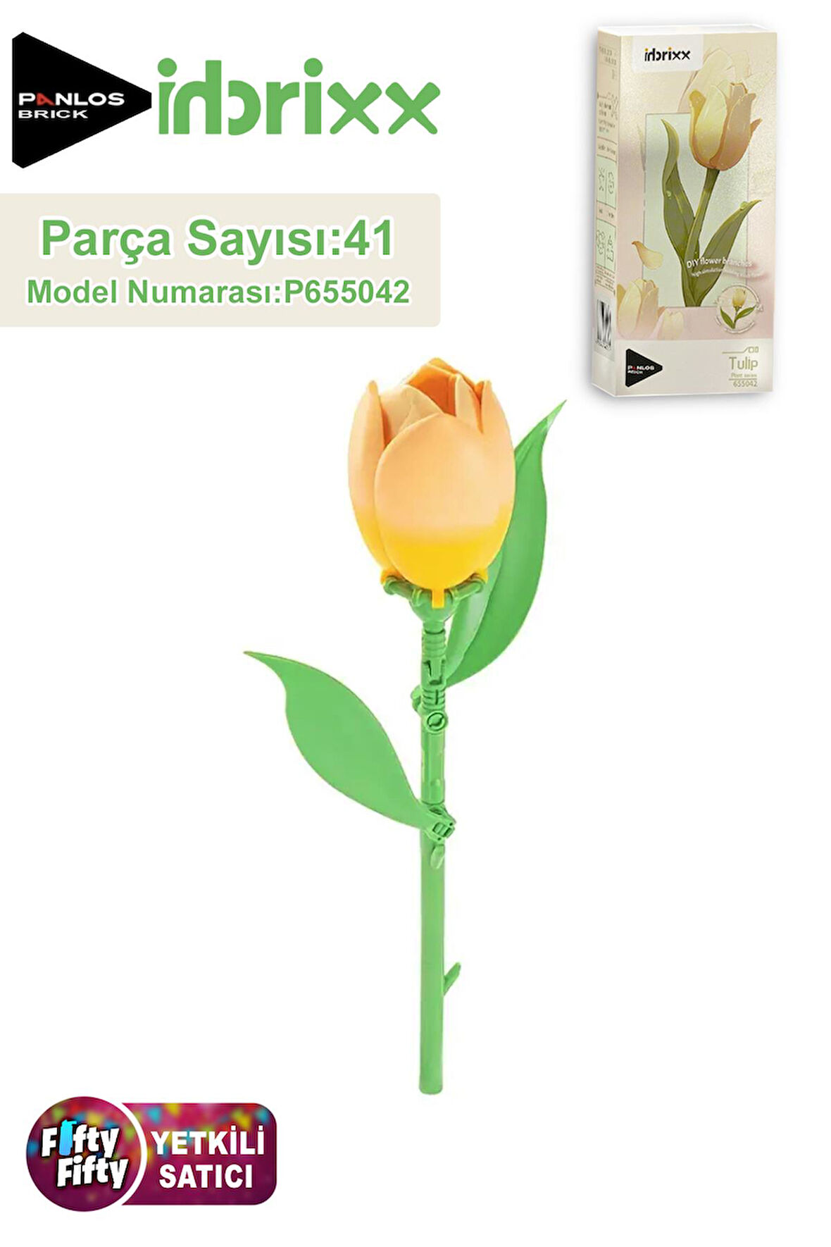 Panlos İnbrixx Serisi Dekoratif ve Koleksiyonluk Lale Çiçek Modeli 41 Parça Yapım Seti -FFP655042