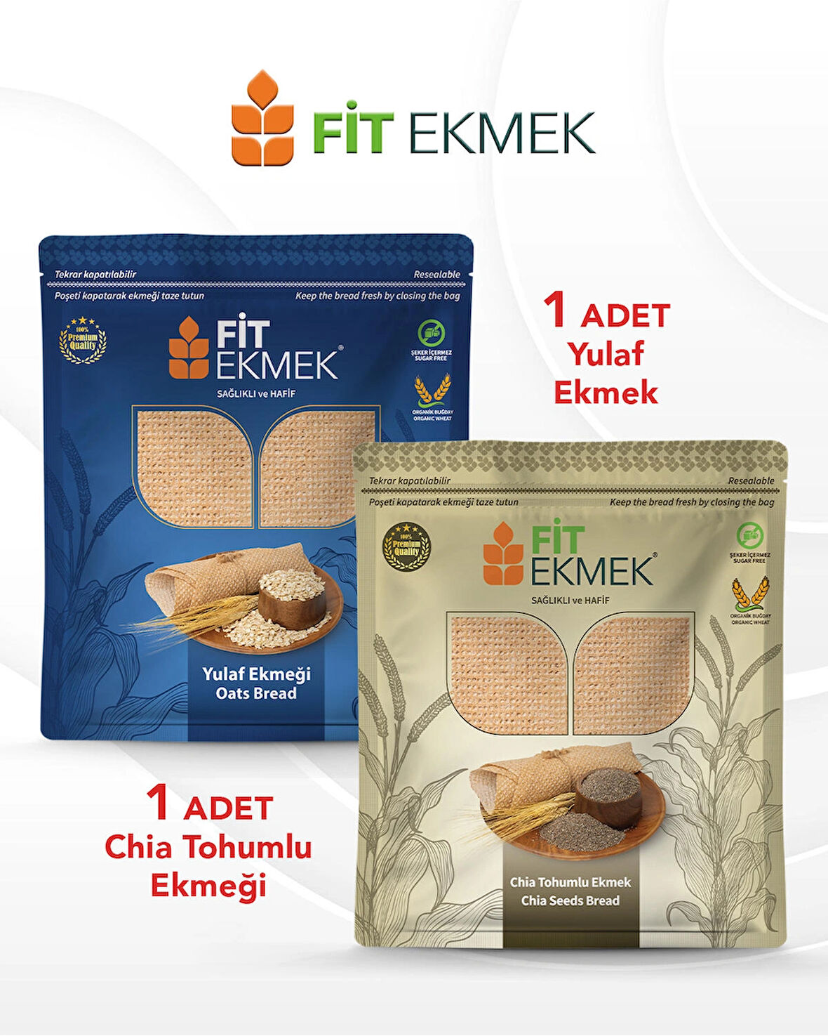 fit Yulafli Lavaş Ekmeği 300gr ve Chia Lavaş Ekmeği 300gr