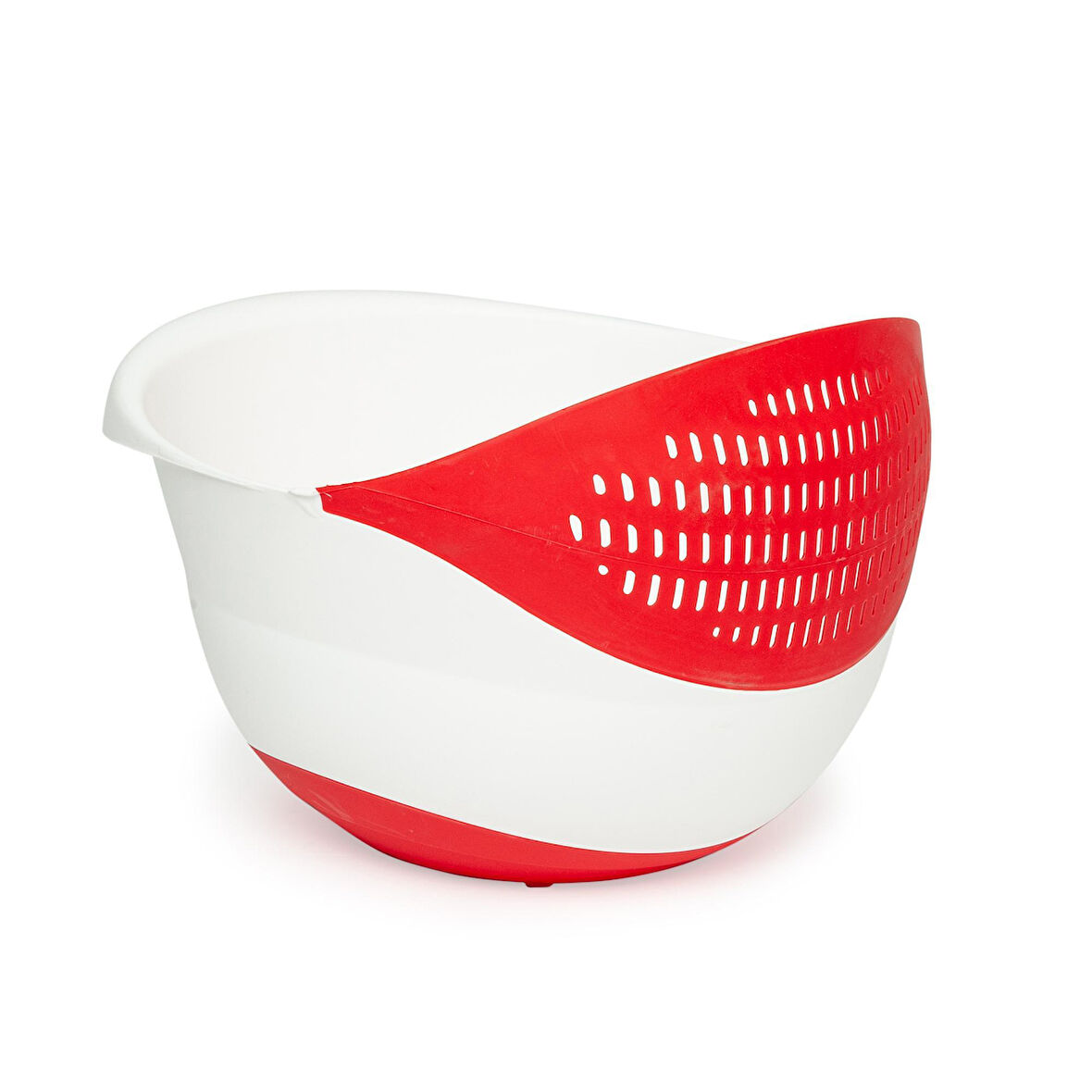 4 Litre Süzgeç Kenarlıklı Kap Kırmızı