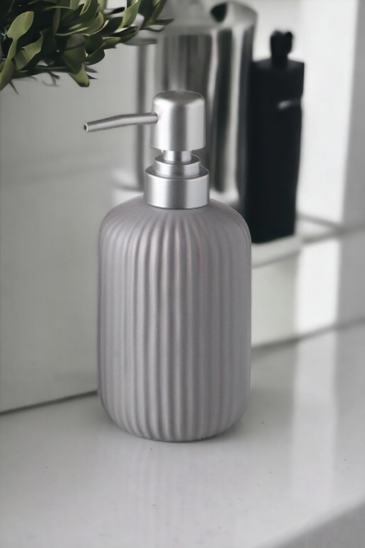 Stoneware Sıvı Sabunluk Gri 400ml G3135