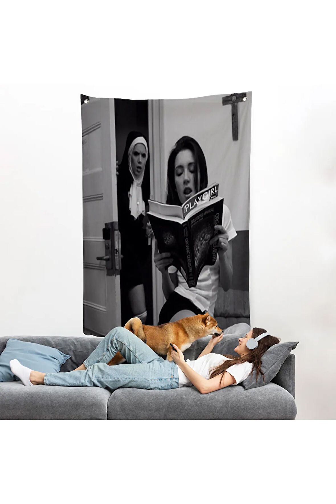 Yakalanan Rahibe Duvar Örtüsü-7949