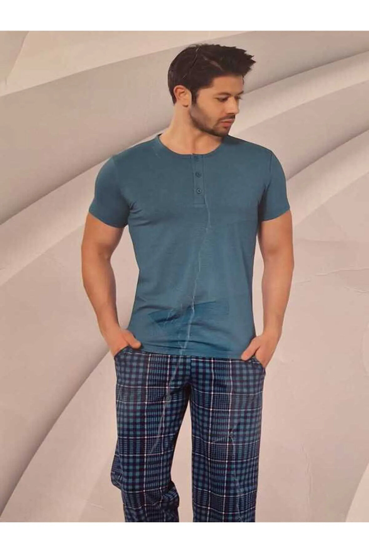 Aydoğan Erkek Yazlık Kısa Kollu Modal Pijama Takımı