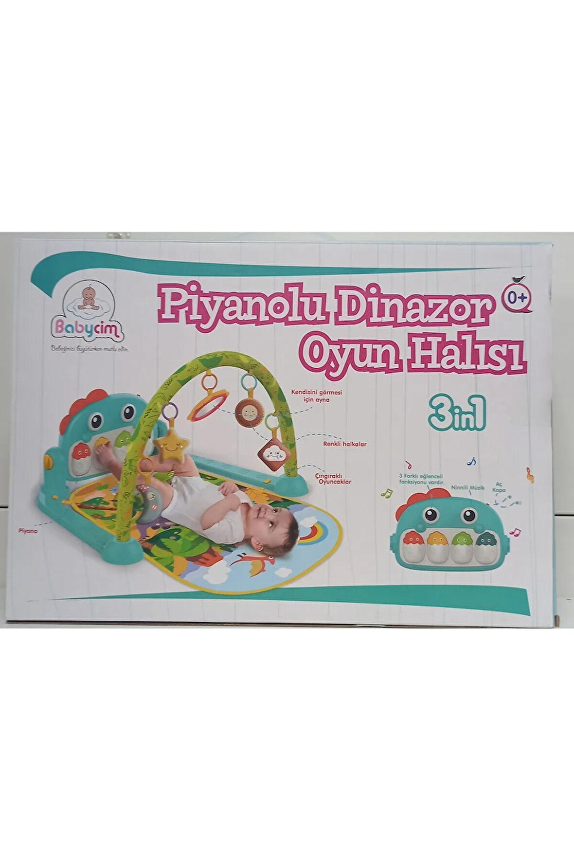 piyanolu dinazor oyun halısı
