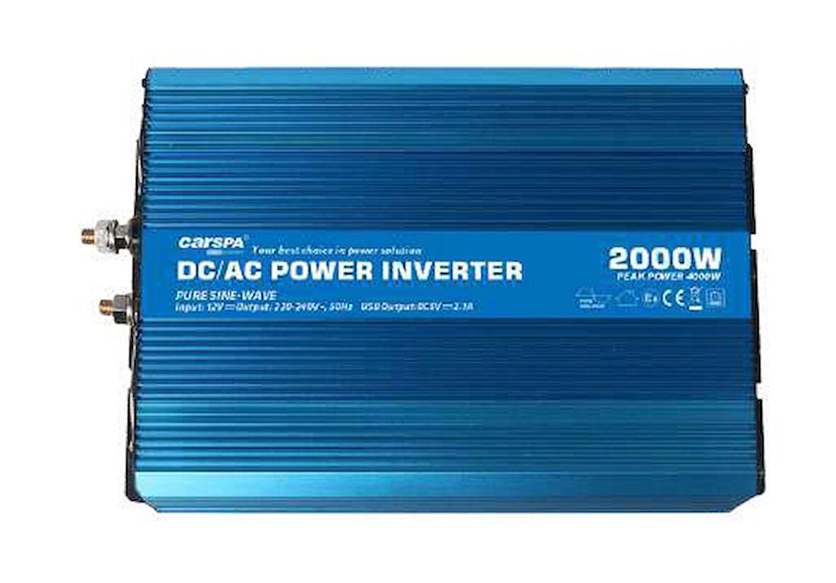 CARSPA 2000W Tam Sinüs inverter 12V