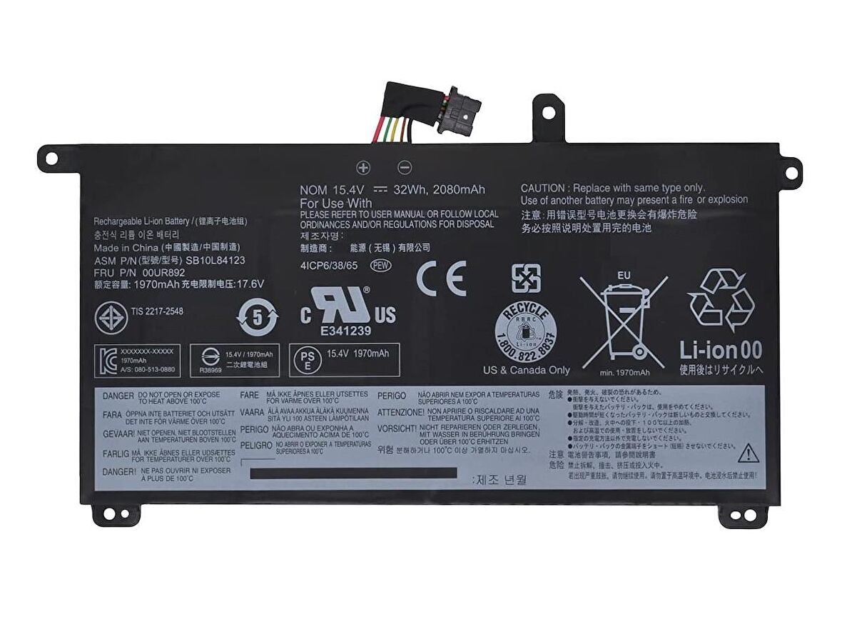 Lenovo 00UR891 Notebook Bataryası Laptop Pil