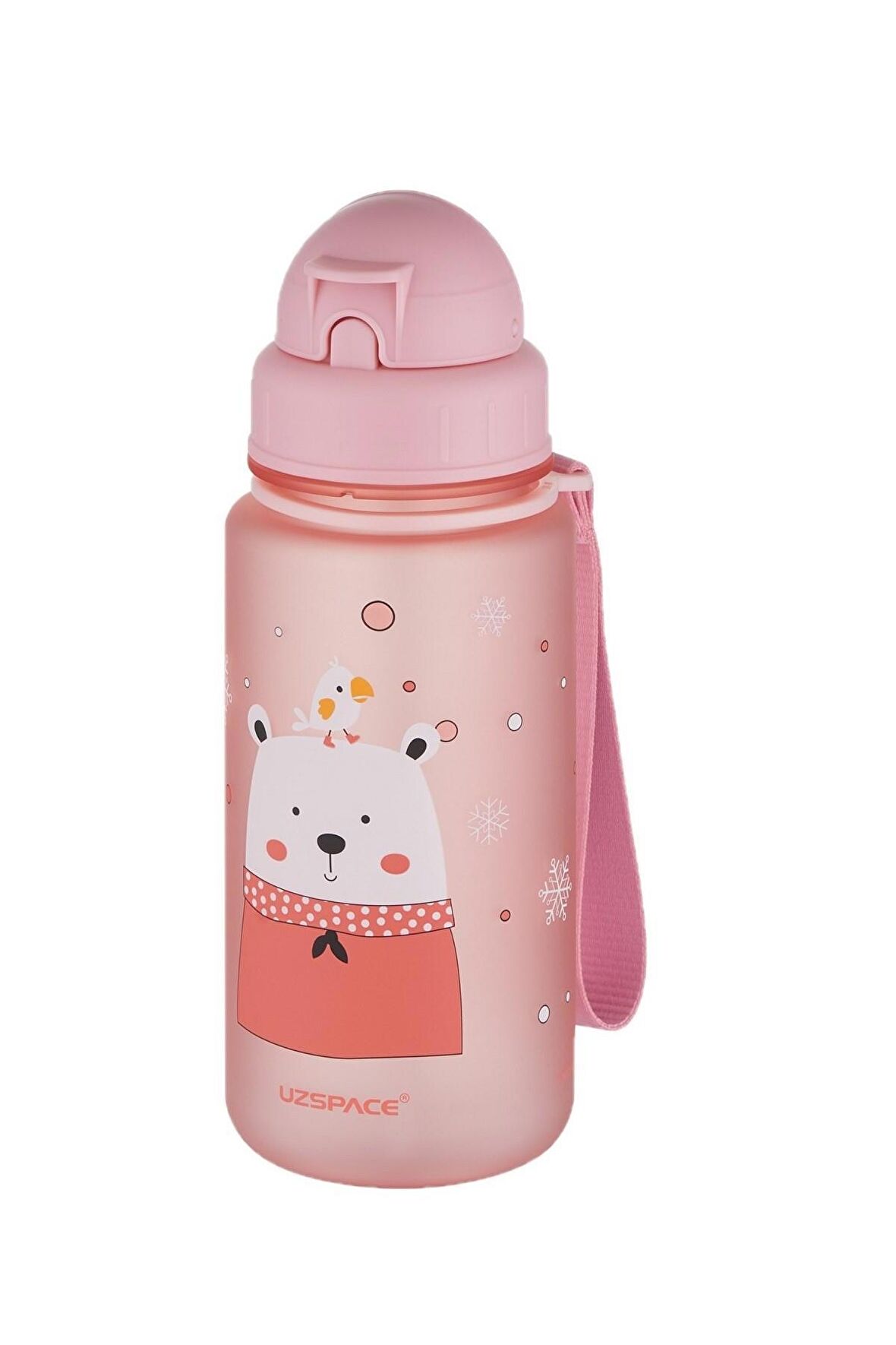 Uzspace Figürlü  400 ml Pipetli  Tritan Çocuk Su Matarası  