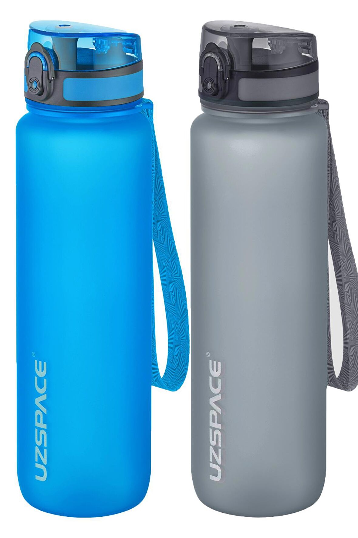 Uzspace 2'li Tritan Matara Seti 1000 ml Büyük Boy 14 Farklı Renk Seçeneği FiftyFifty