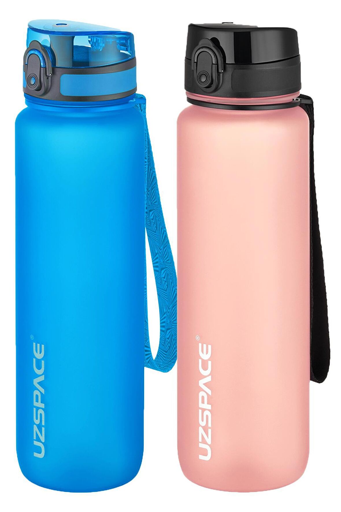 Uzspace 2'li Tritan Matara Seti 1000 ml Büyük Boy 14 Farklı Renk Seçeneği FiftyFifty