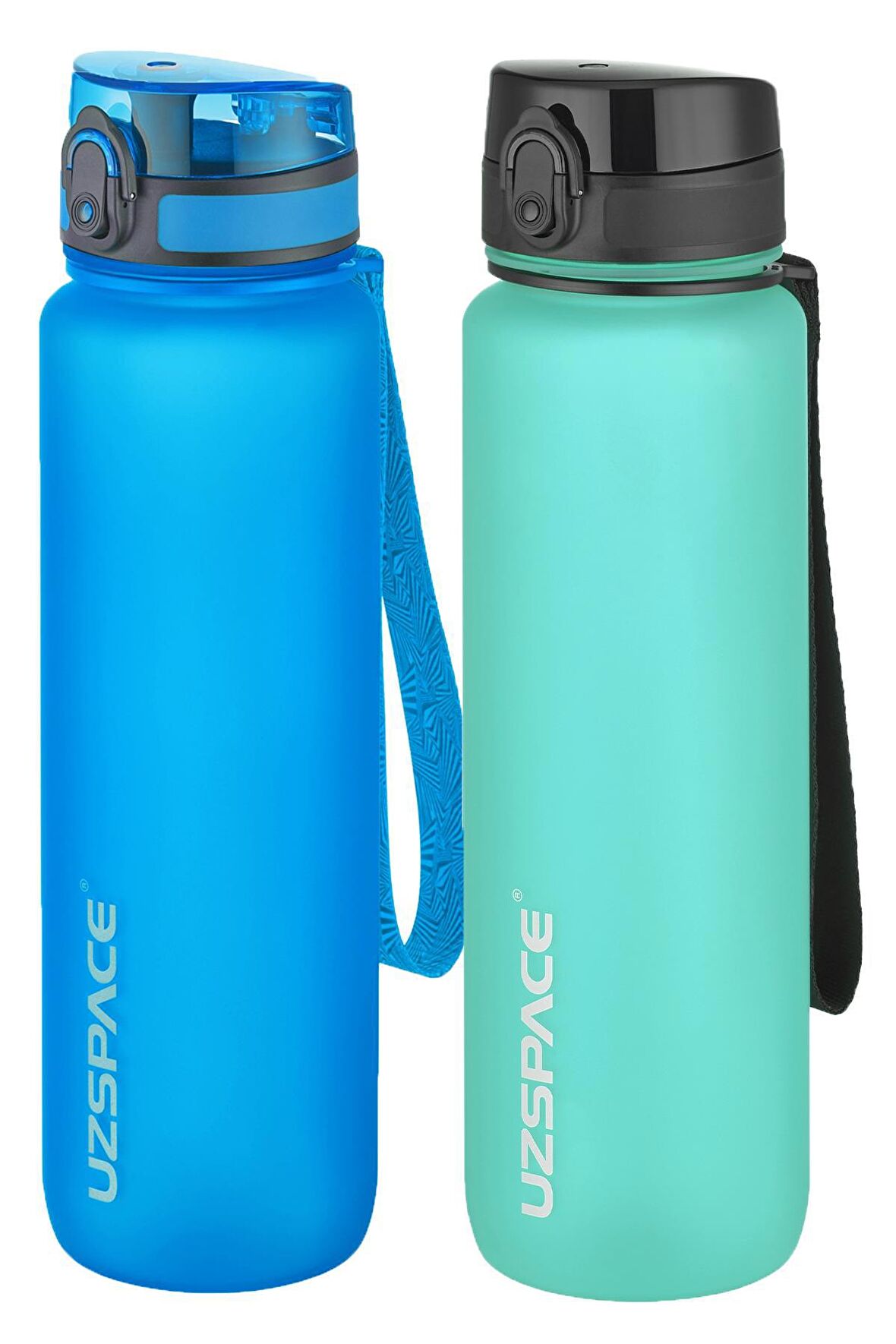 Uzspace 2'li Tritan Matara Seti 1000 ml Büyük Boy 14 Farklı Renk Seçeneği FiftyFifty