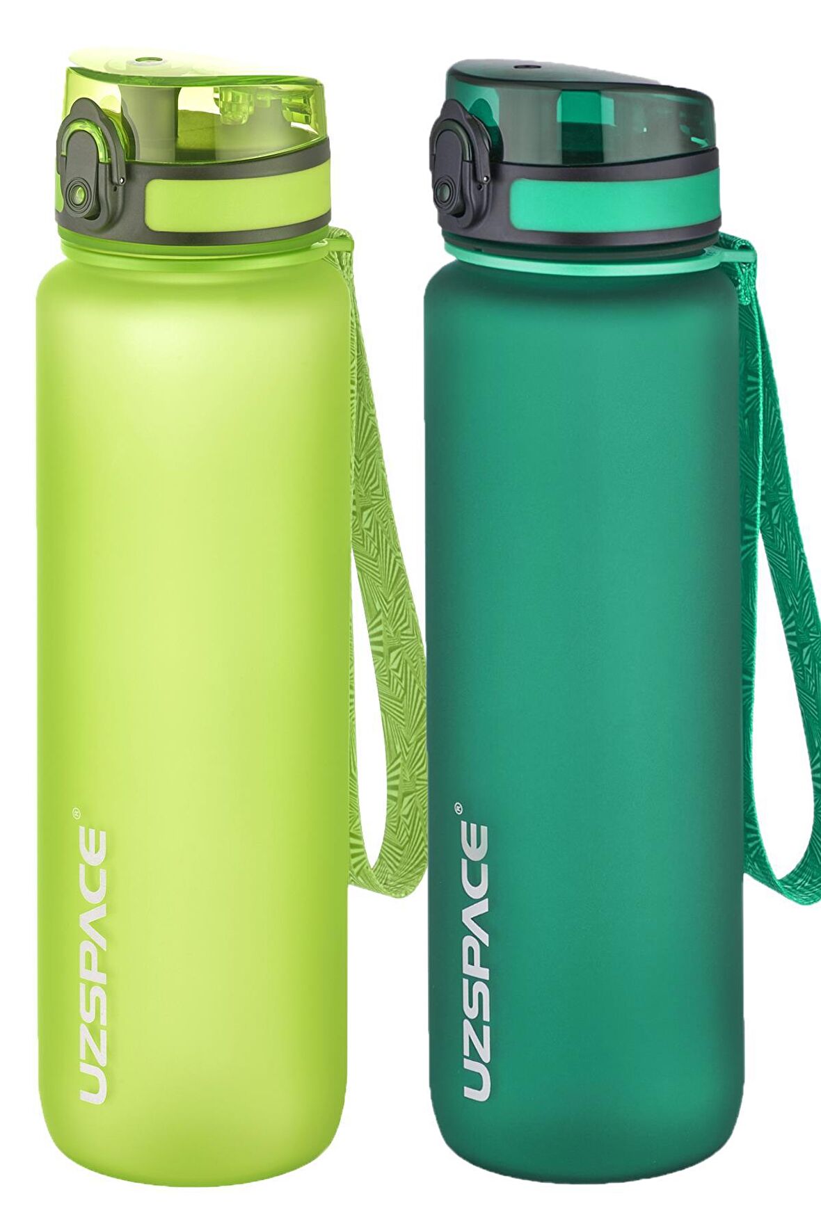 Uzspace 2'li Tritan Matara Seti 1000 ml Büyük Boy 14 Farklı Renk Seçeneği FiftyFifty