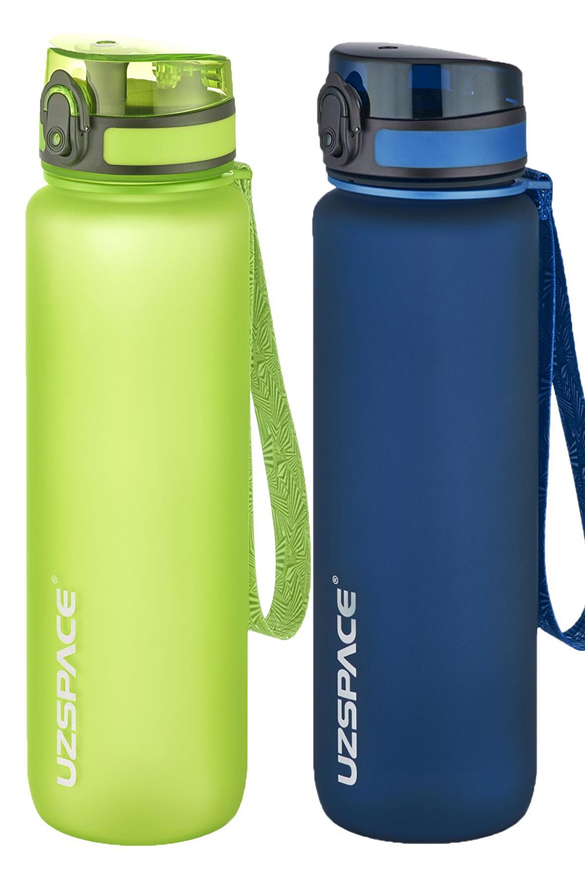 Uzspace 2'li Tritan Matara Seti 1000 ml Büyük Boy 14 Farklı Renk Seçeneği FiftyFifty