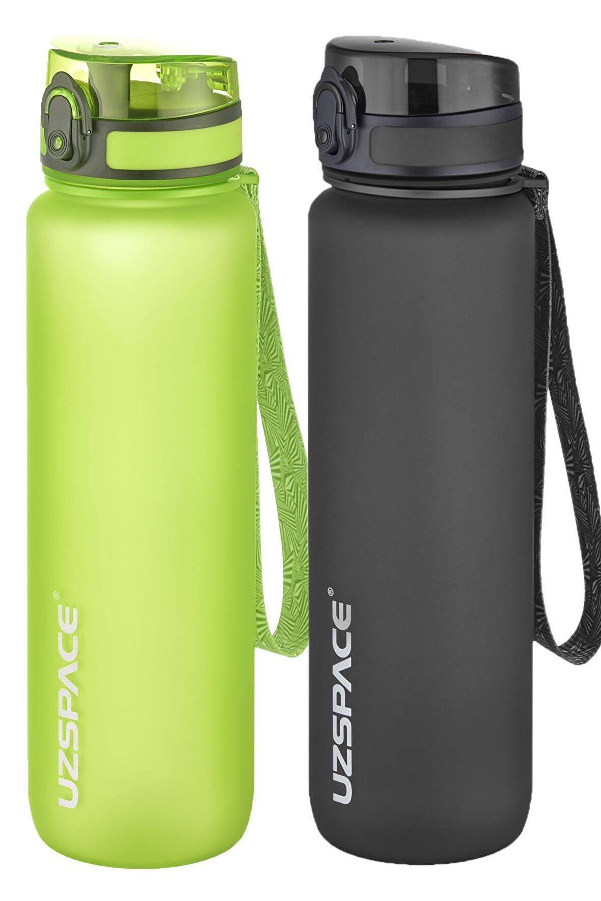 Uzspace 2'li Tritan Matara Seti 1000 ml Büyük Boy 14 Farklı Renk Seçeneği FiftyFifty