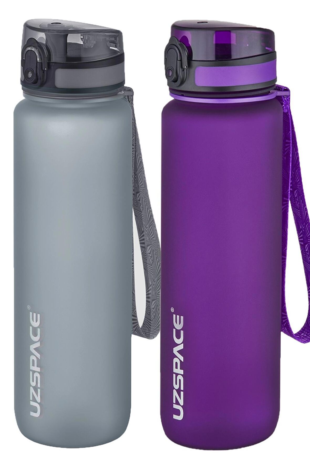 Uzspace 2'li Tritan Matara Seti 1000 ml Büyük Boy 14 Farklı Renk Seçeneği FiftyFifty