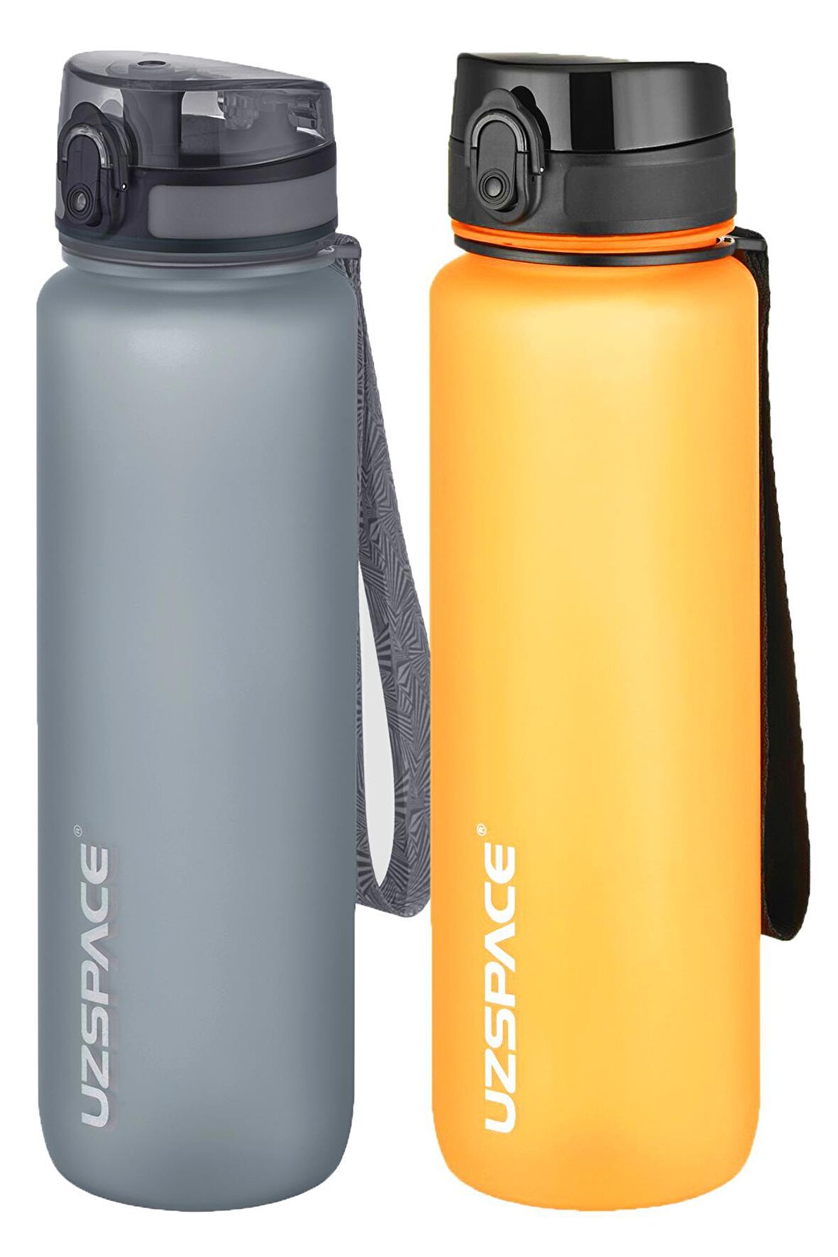 Uzspace 2'li Tritan Matara Seti 1000 ml Büyük Boy 14 Farklı Renk Seçeneği FiftyFifty
