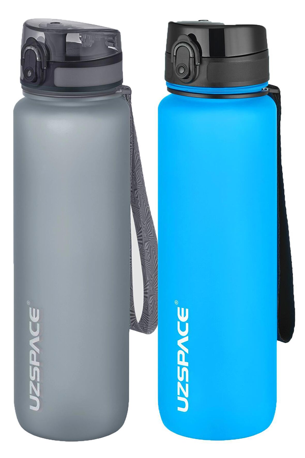 Uzspace 2'li Tritan Matara Seti 1000 ml Büyük Boy 14 Farklı Renk Seçeneği FiftyFifty