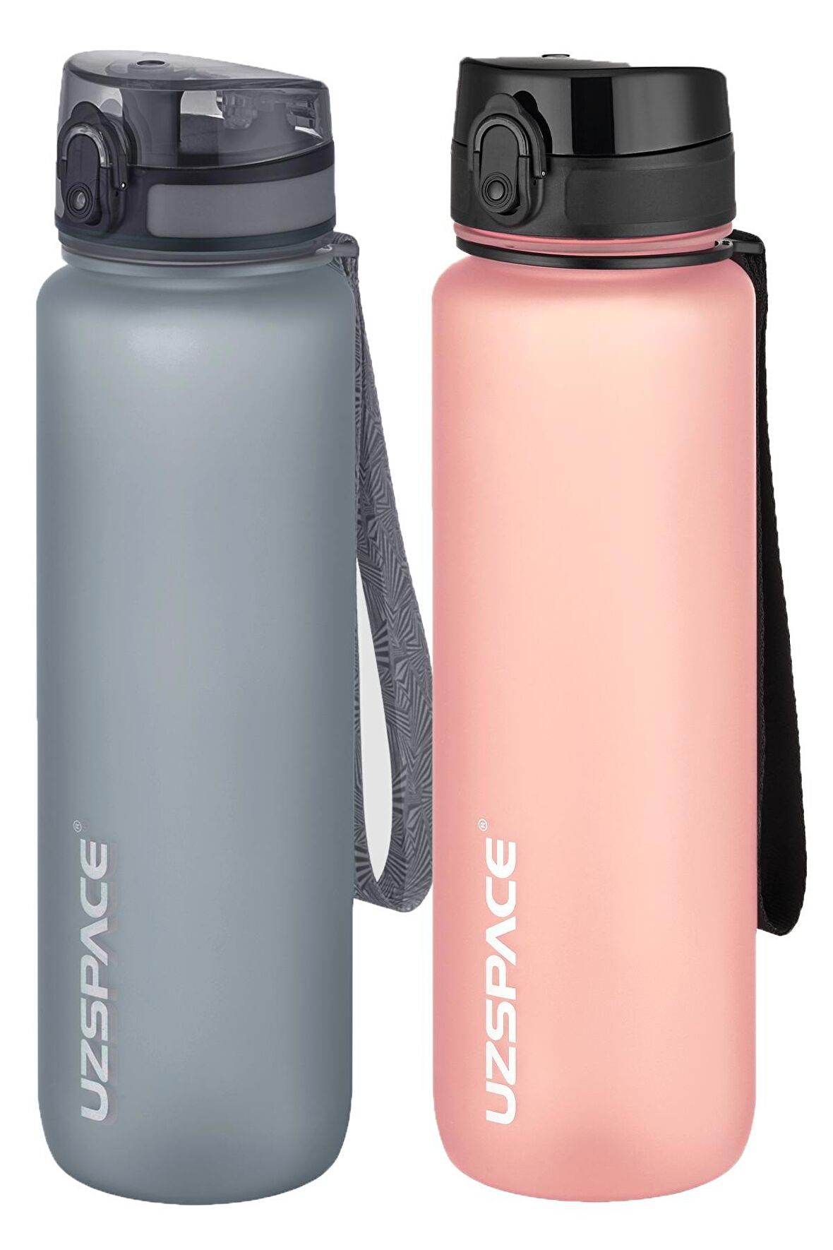 Uzspace 2'li Tritan Matara Seti 1000 ml Büyük Boy 14 Farklı Renk Seçeneği FiftyFifty