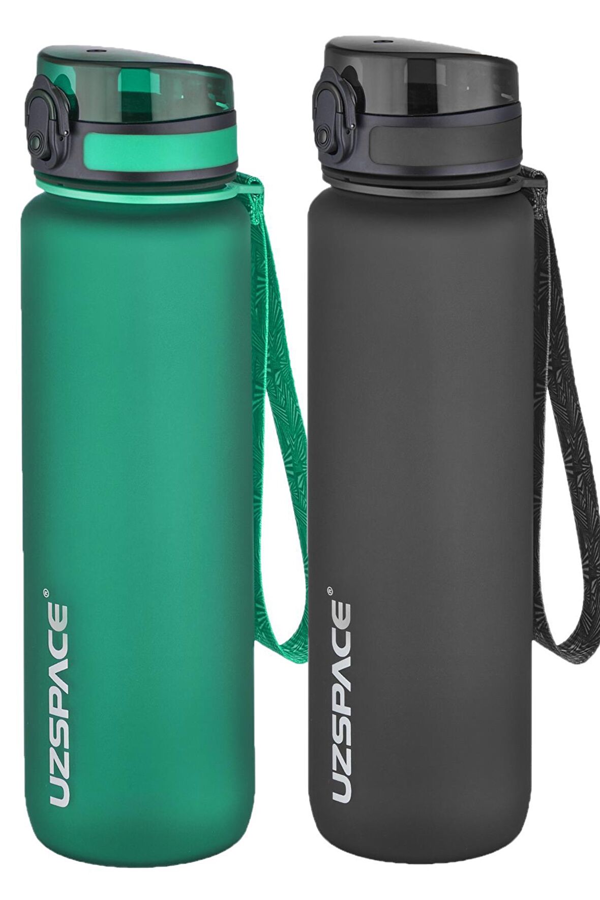 Uzspace 2'li Tritan Matara Seti 1000 ml Büyük Boy 14 Farklı Renk Seçeneği FiftyFifty
