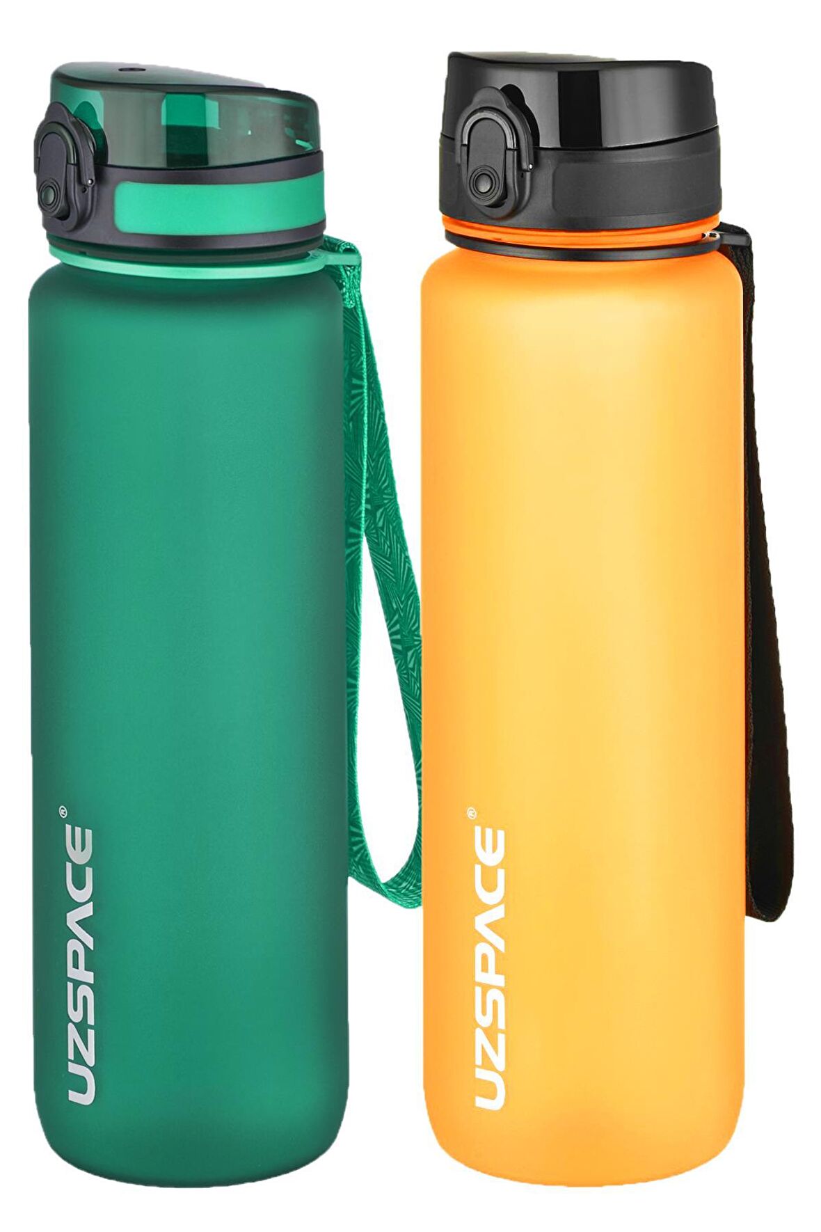 Uzspace 2'li Tritan Matara Seti 1000 ml Büyük Boy 14 Farklı Renk Seçeneği FiftyFifty