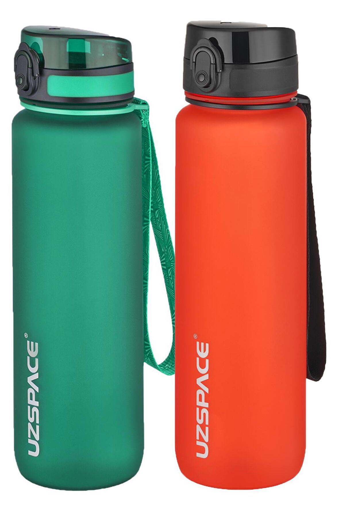 Uzspace 2'li Tritan Matara Seti 1000 ml Büyük Boy 14 Farklı Renk Seçeneği FiftyFifty