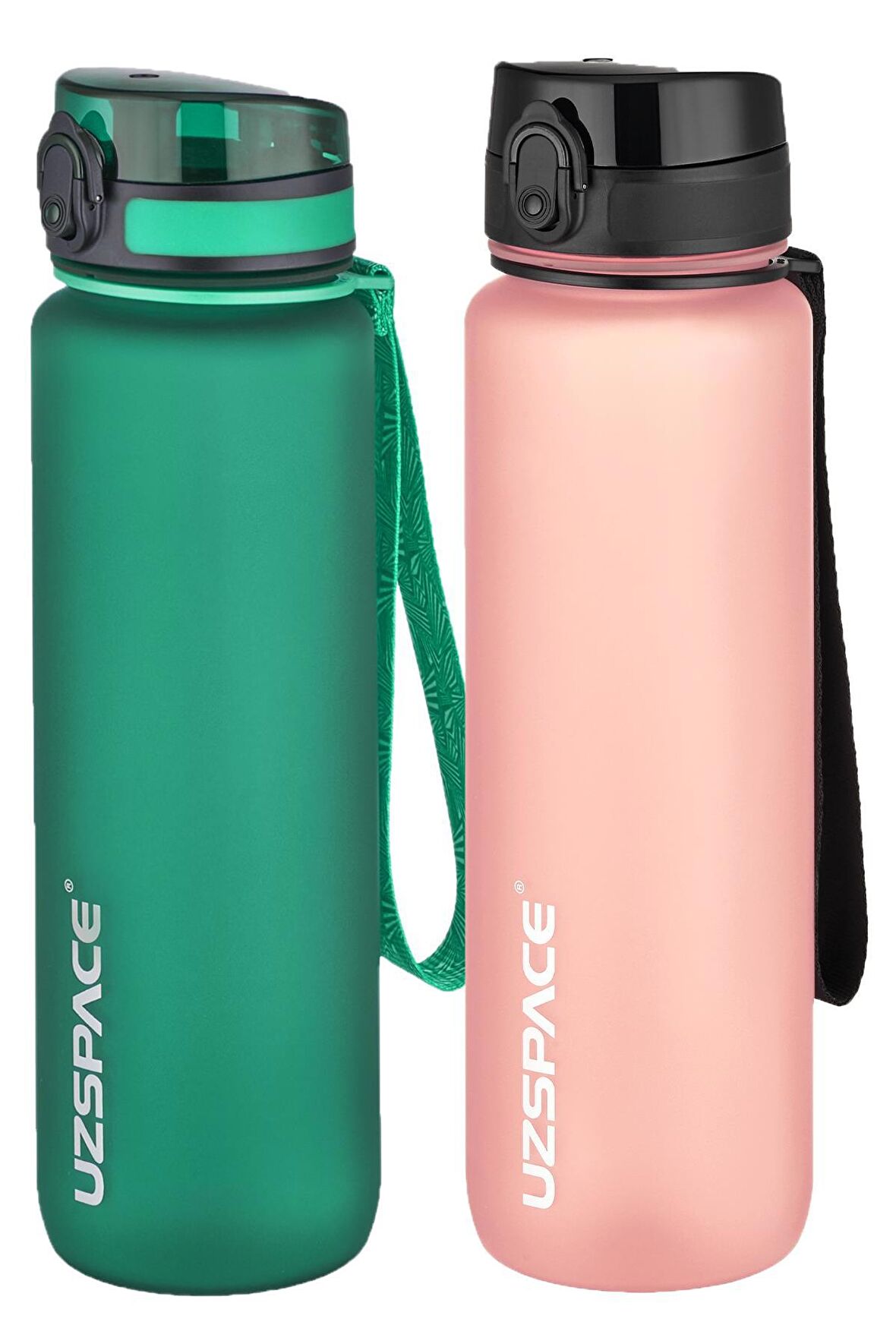 Uzspace 2'li Tritan Matara Seti 1000 ml Büyük Boy 14 Farklı Renk Seçeneği FiftyFifty