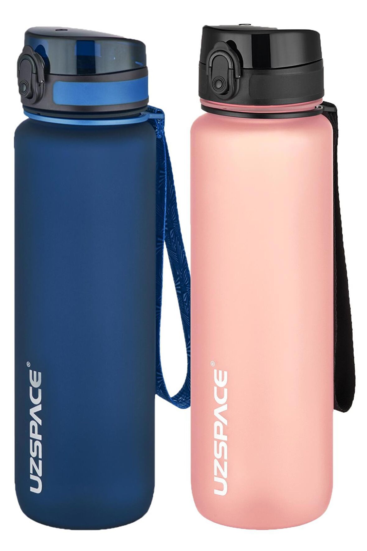 Uzspace 2'li Tritan Matara Seti 1000 ml Büyük Boy 14 Farklı Renk Seçeneği FiftyFifty