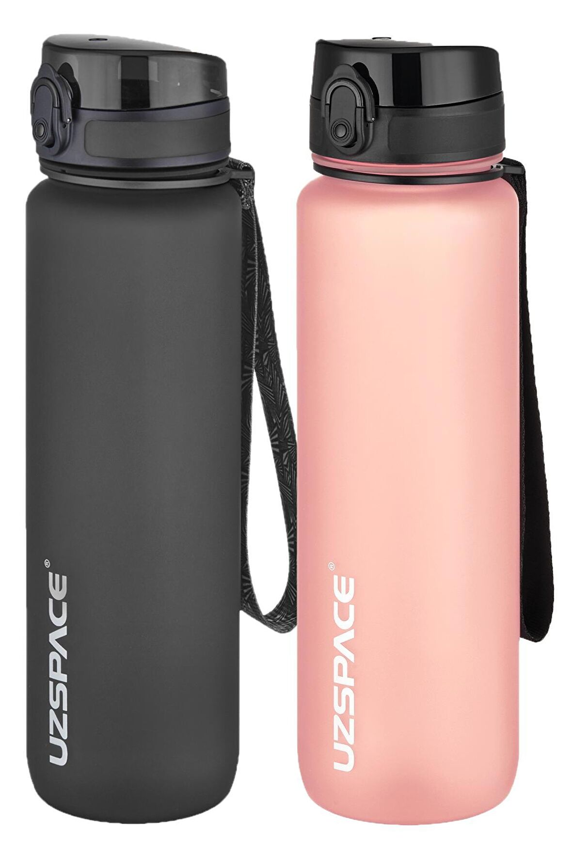 Uzspace 2'li Tritan Matara Seti 1000 ml Büyük Boy 14 Farklı Renk Seçeneği FiftyFifty