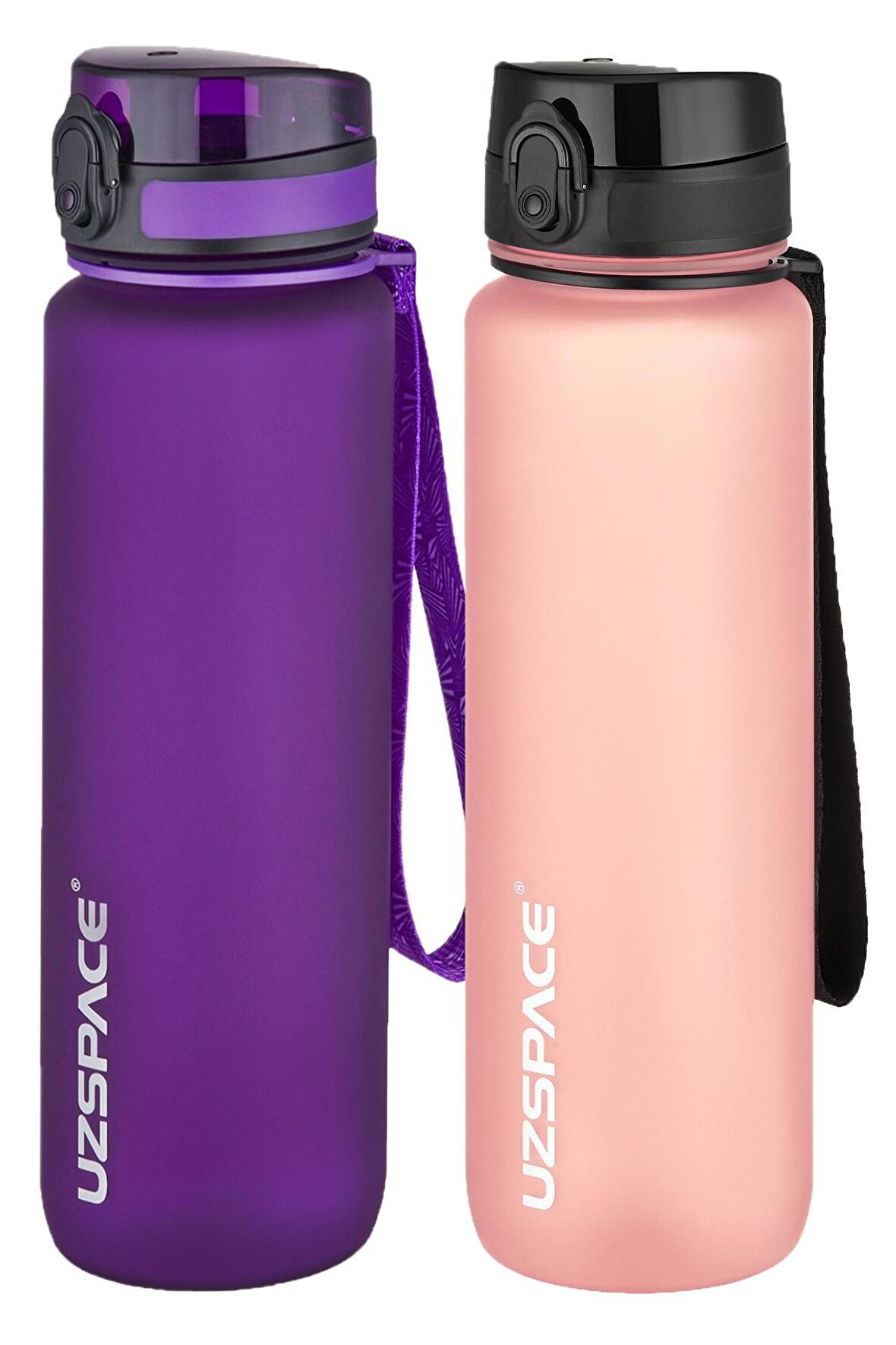 Uzspace 2'li Tritan Matara Seti 1000 ml Büyük Boy 14 Farklı Renk Seçeneği FiftyFifty