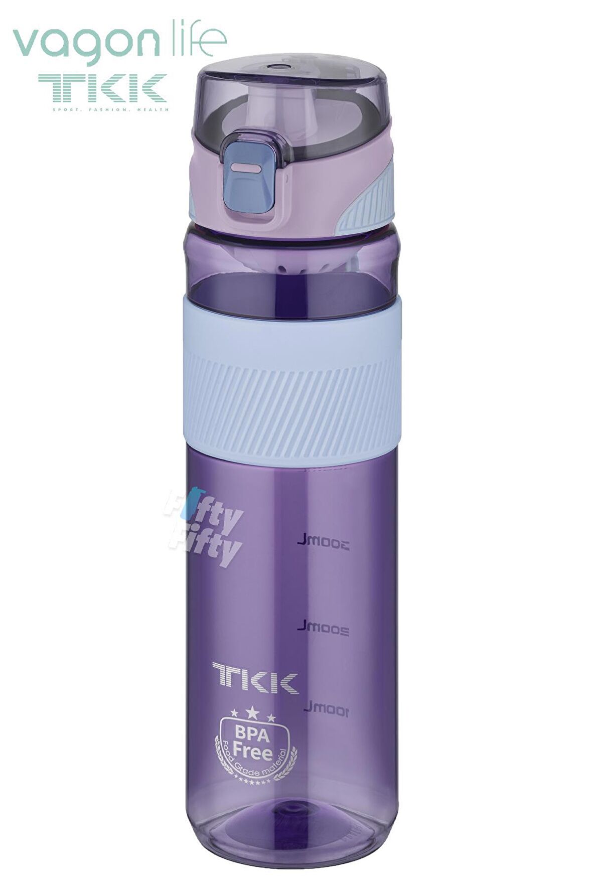 TKK 700 ML Rahat içim(Pipetsiz)Kilitli Kapak Bpa İçermeyen Taşıma Askılı Süzgeçli Tritan Su Matarası FFTKK1002-700ML