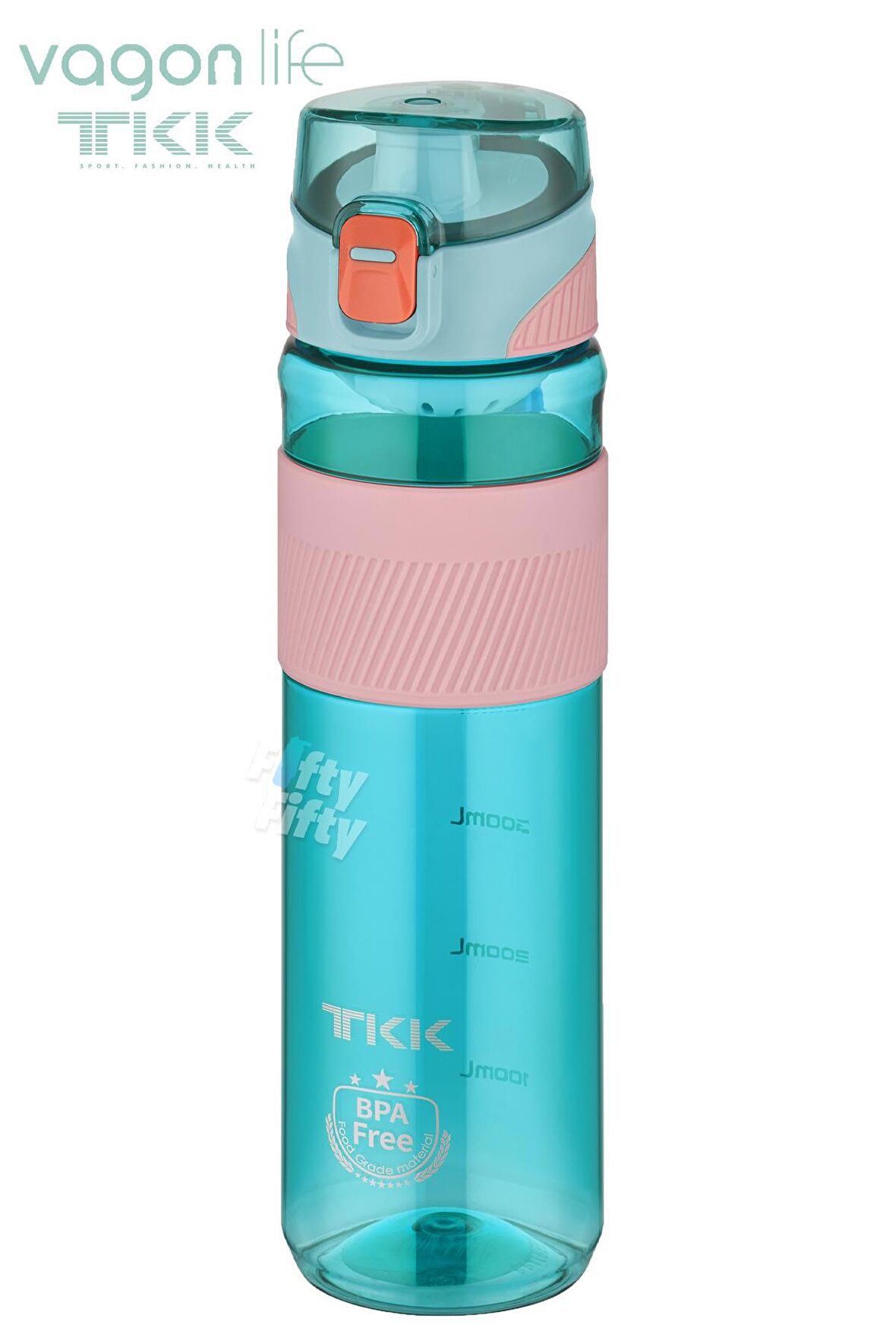 TKK 700 ML Rahat içim(Pipetsiz)Kilitli Kapak Bpa İçermeyen Taşıma Askılı Süzgeçli Tritan Su Matarası FFTKK1002-700ML