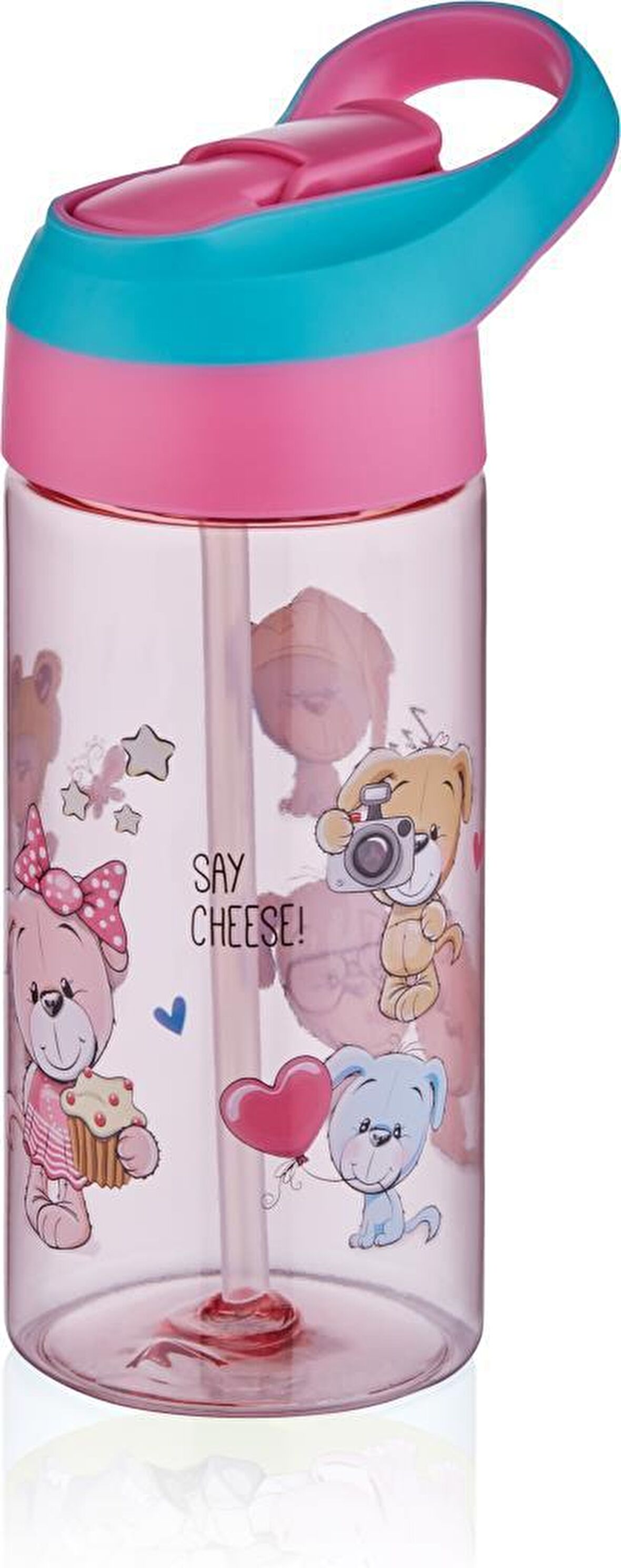 Vagonlife Tritan Pipetli Çocuk Matarası 500Ml VGN0301 Pembe