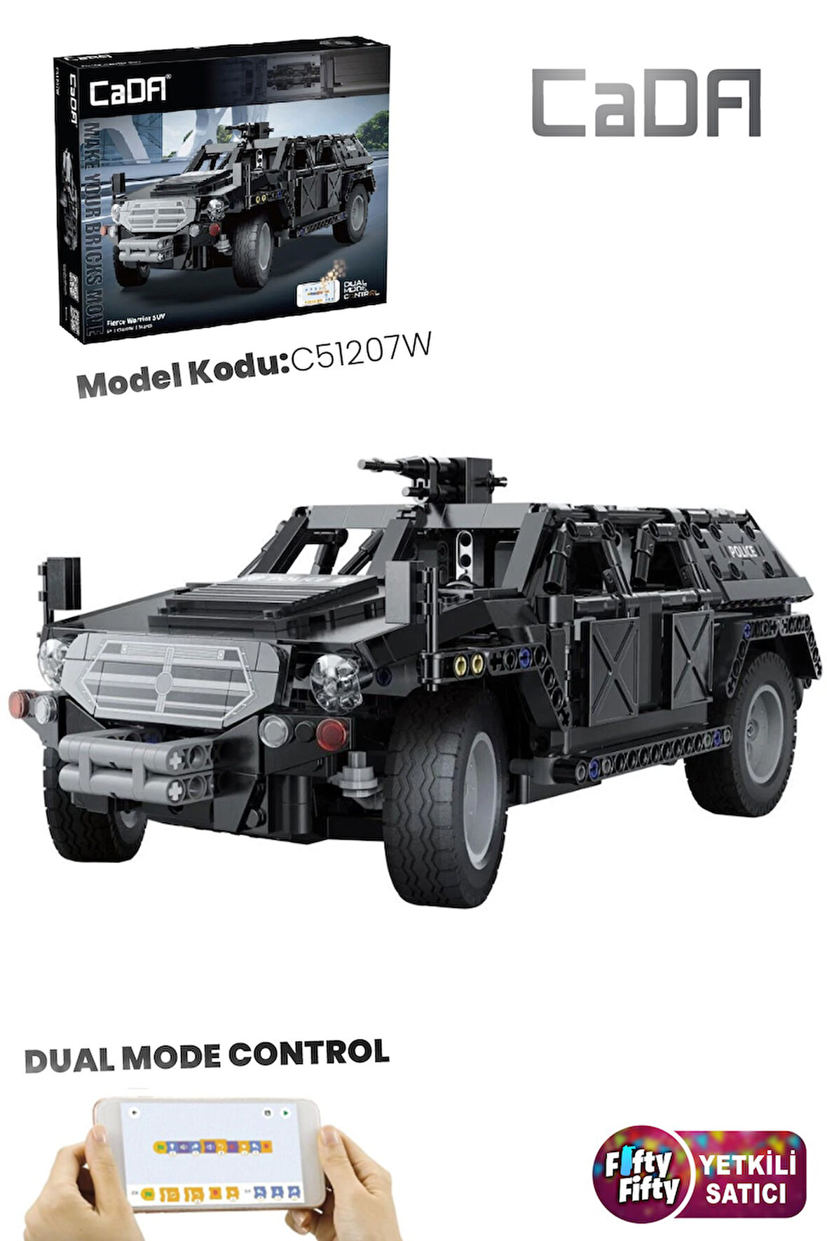 Cada Fierce Warrior SUV -C51207W (561 Parça) Profesyonel Oyuncak Yapım Seti -FFCADA-C5120