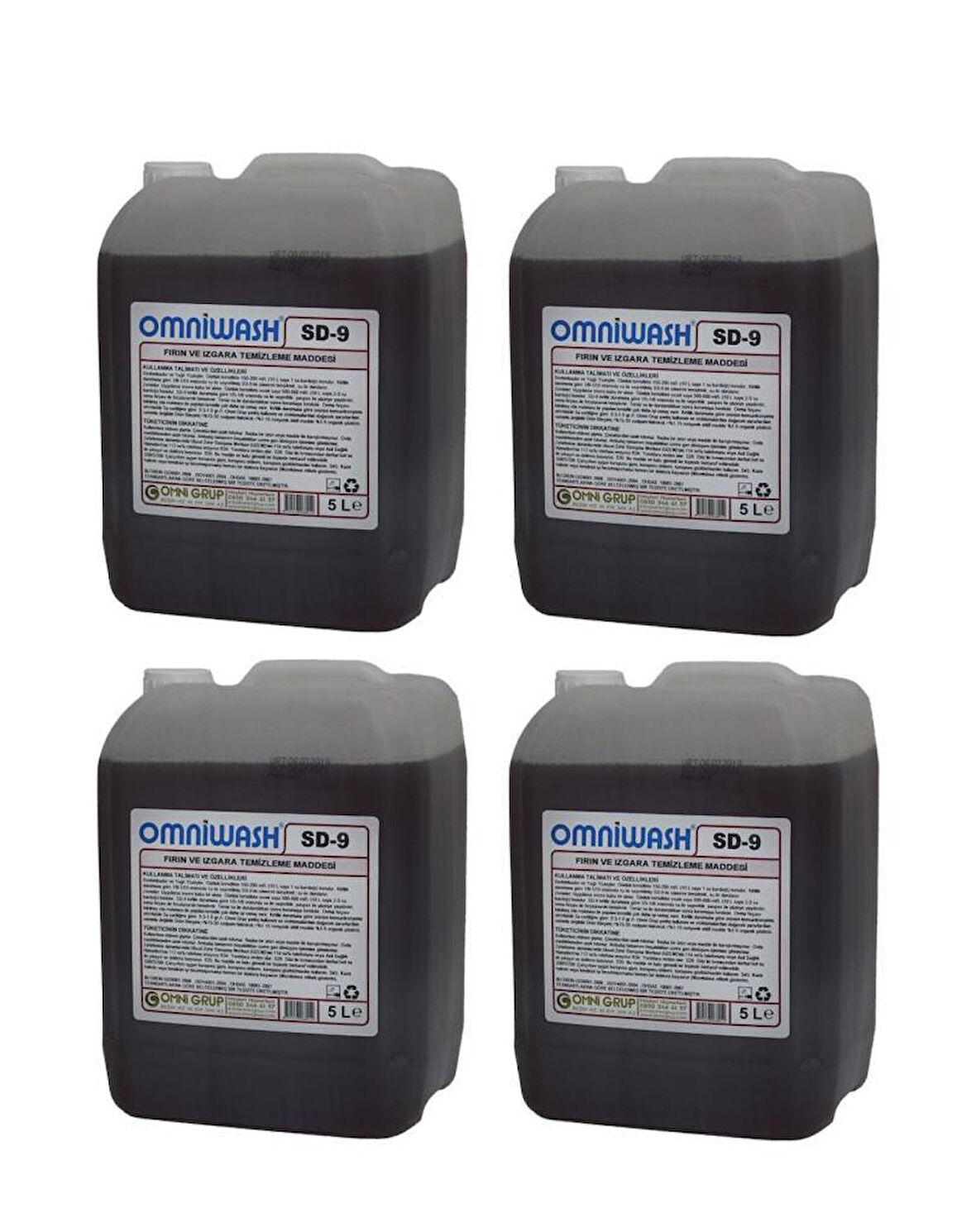 Omniwash Sd-9 Yağ Sökücü Fırın ve Izgara Temizleme Maddesi 5000ml 4 Adet 