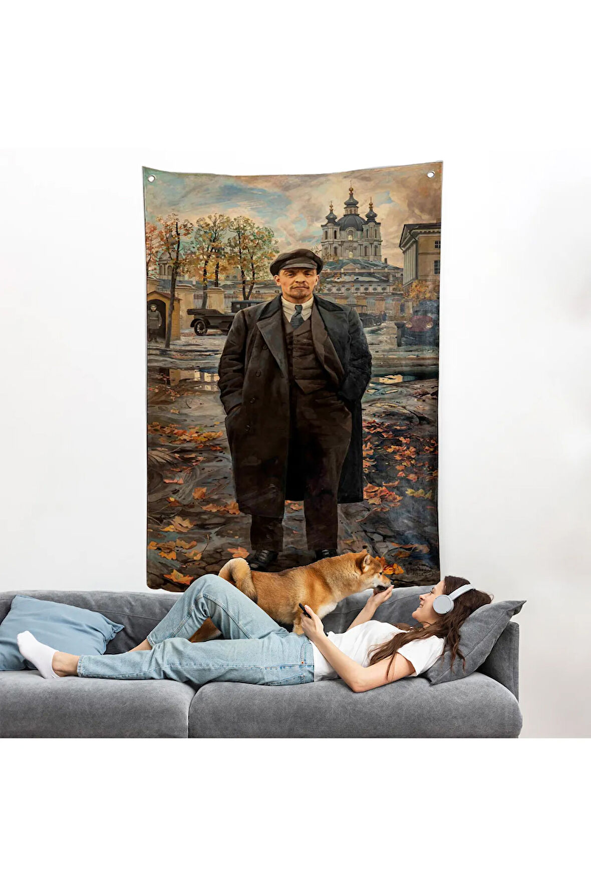 Sovyet Lideri Vladimir Lenin Duvar Örtüsü-7973